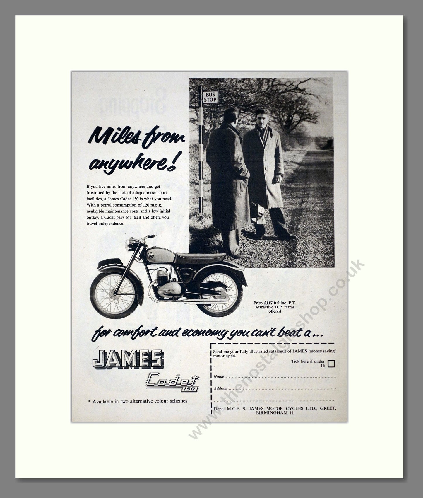 James - Cadet 150. Vintage Advert 1959 (ref AD67152)