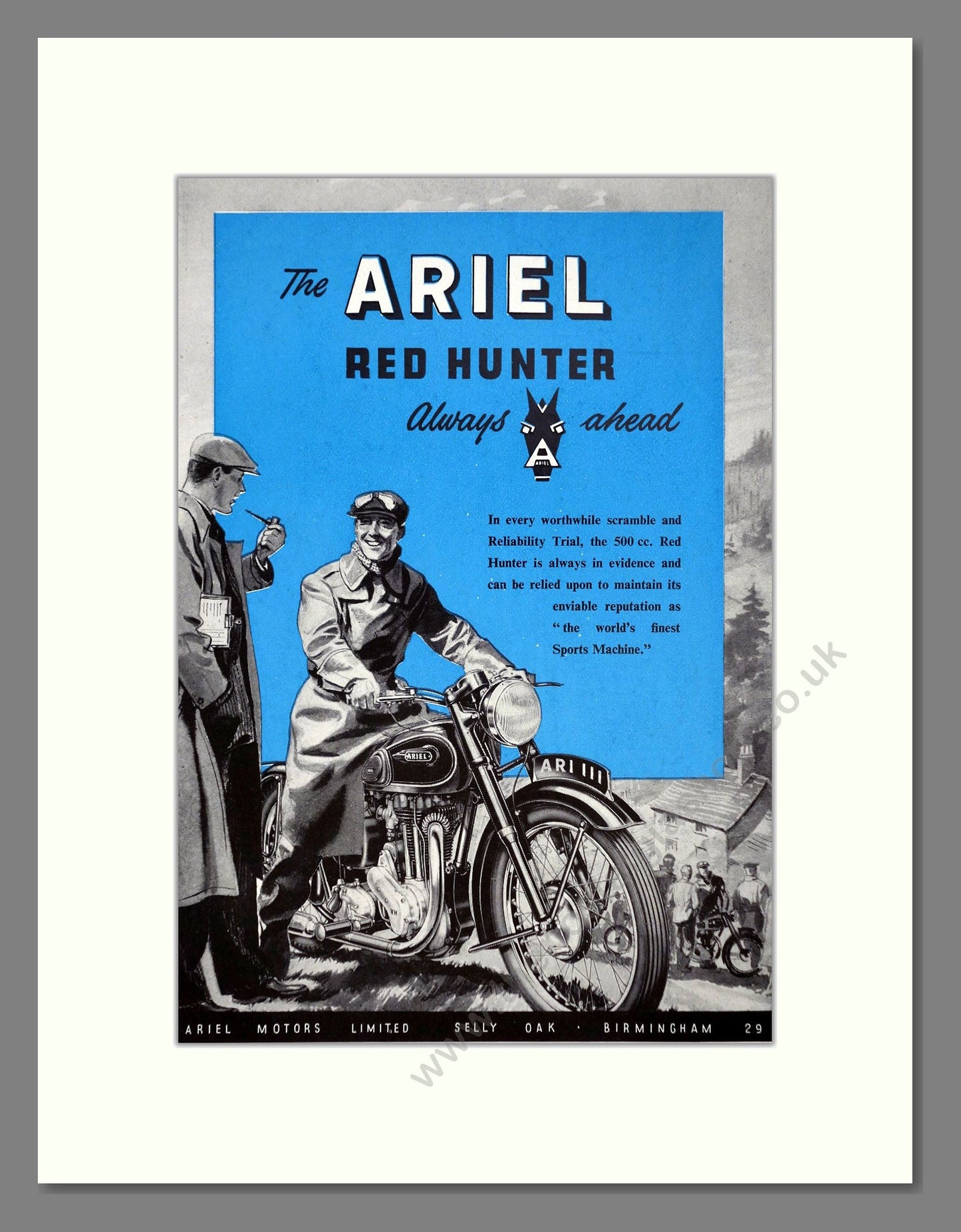 Ariel - Red Hunter. Vintage Advert 1951 (ref AD67170)