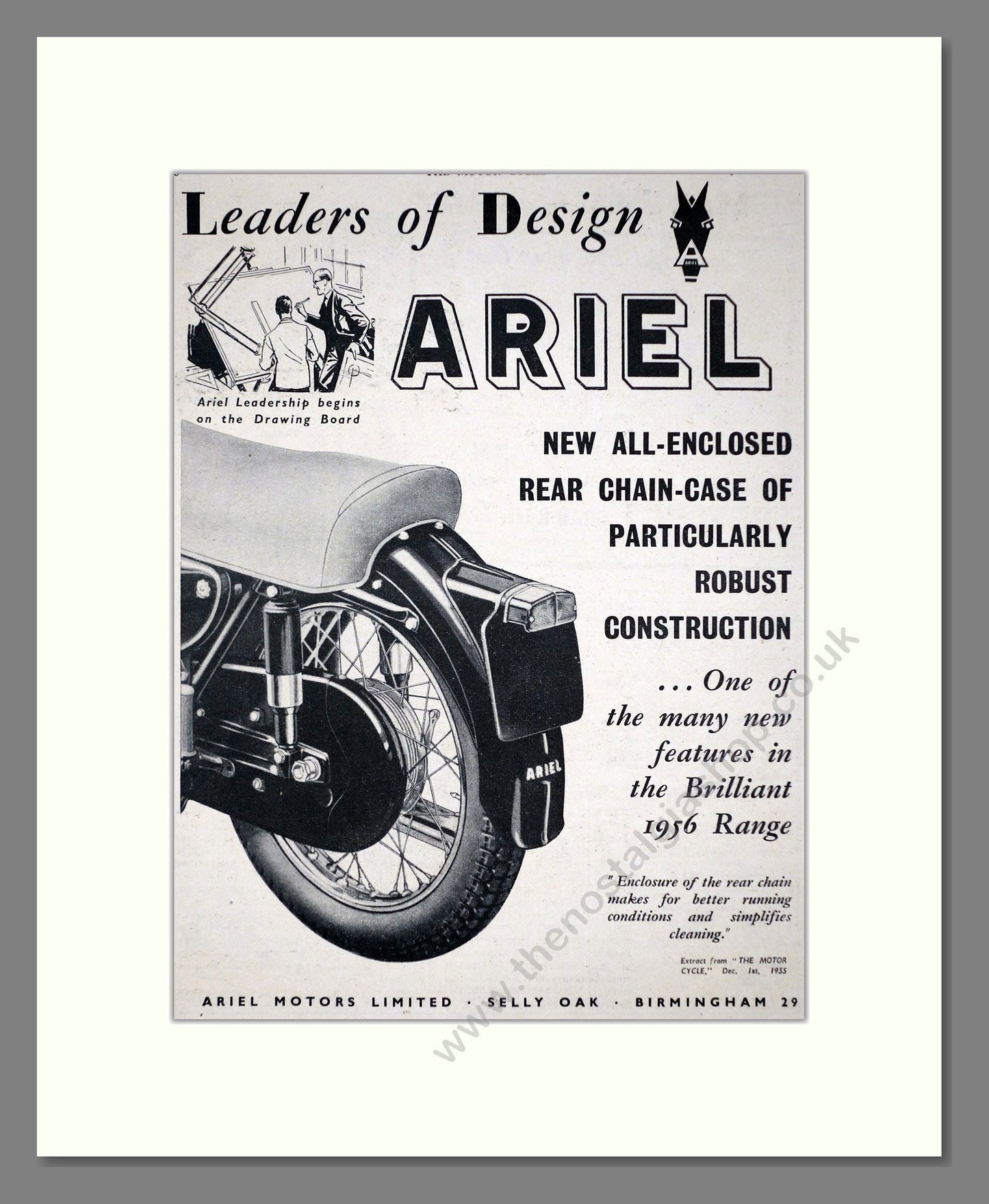 Ariel - Leaders Of Design. Vintage Advert 1956 (ref AD67188)