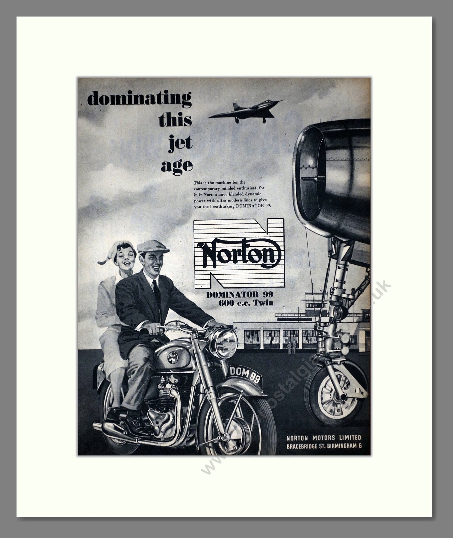 Norton - Dominator 99. Vintage Advert 1956 (ref AD67202)
