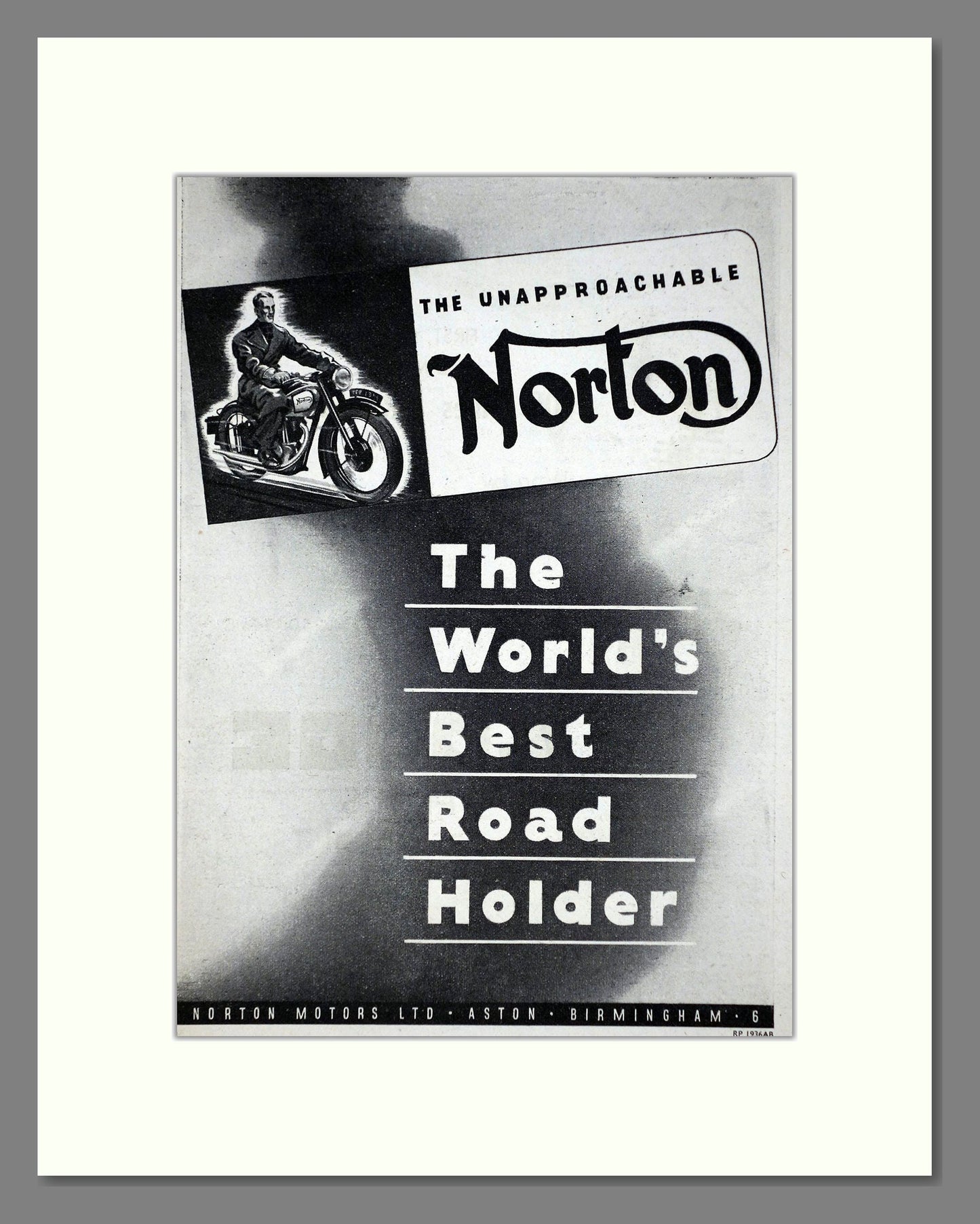 Norton - World's Best Road Holder. Vintage Advert 1947 (ref AD67227)