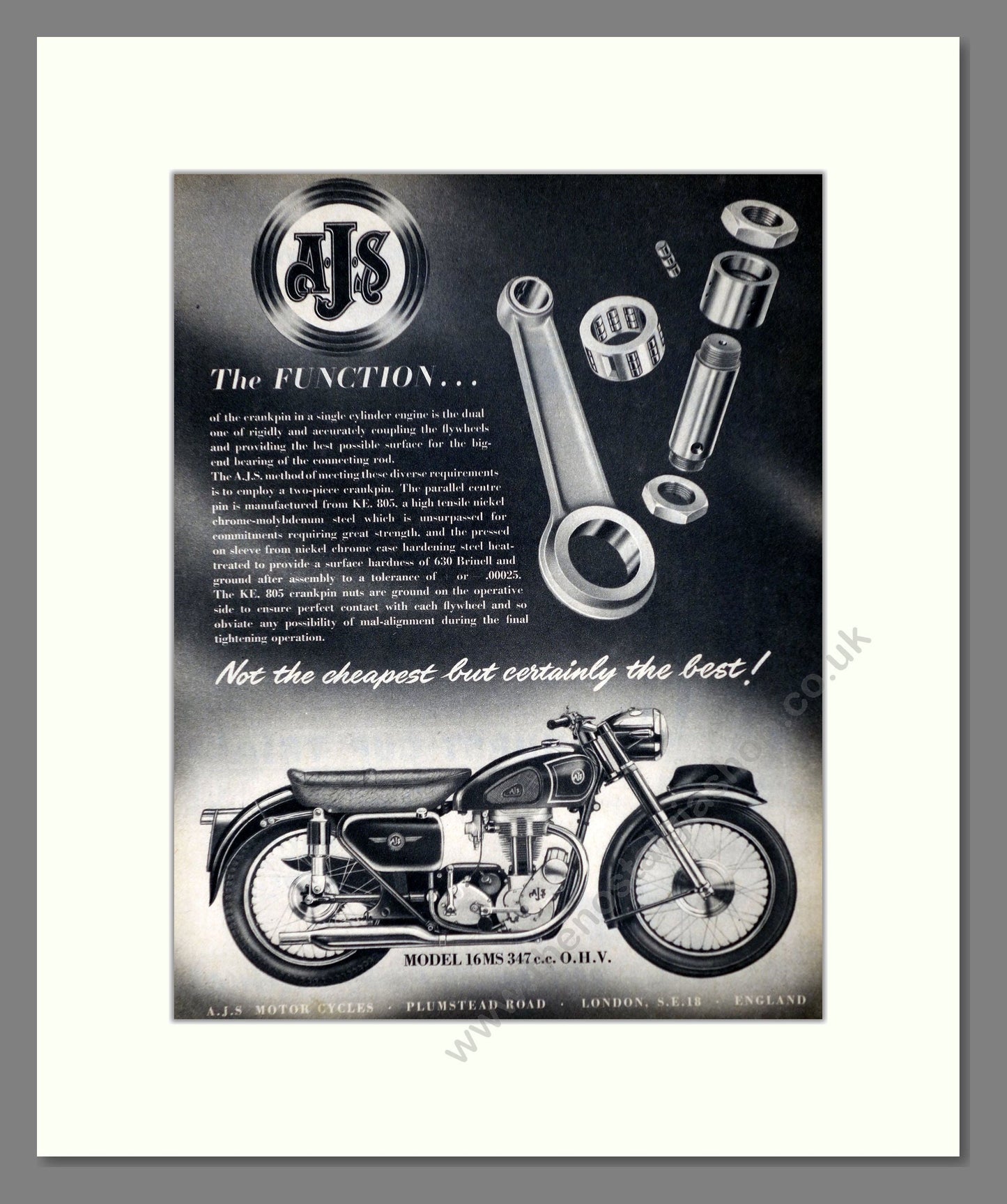 AJS - Model 16 MS. Vintage Advert 1956 (ref AD67309)