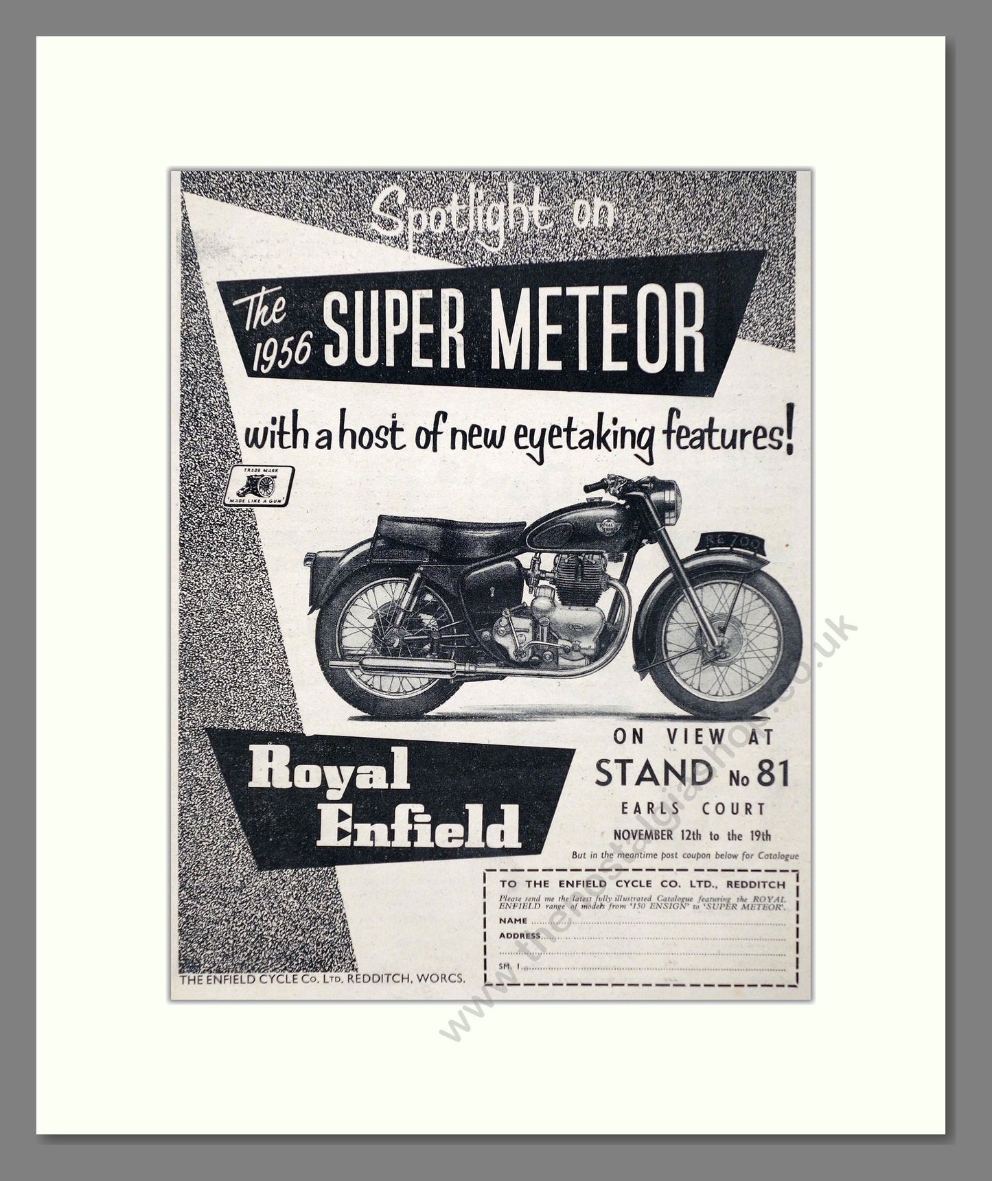 Royal Enfield - Super Meteor. Vintage Advert 1955 (ref AD67339)