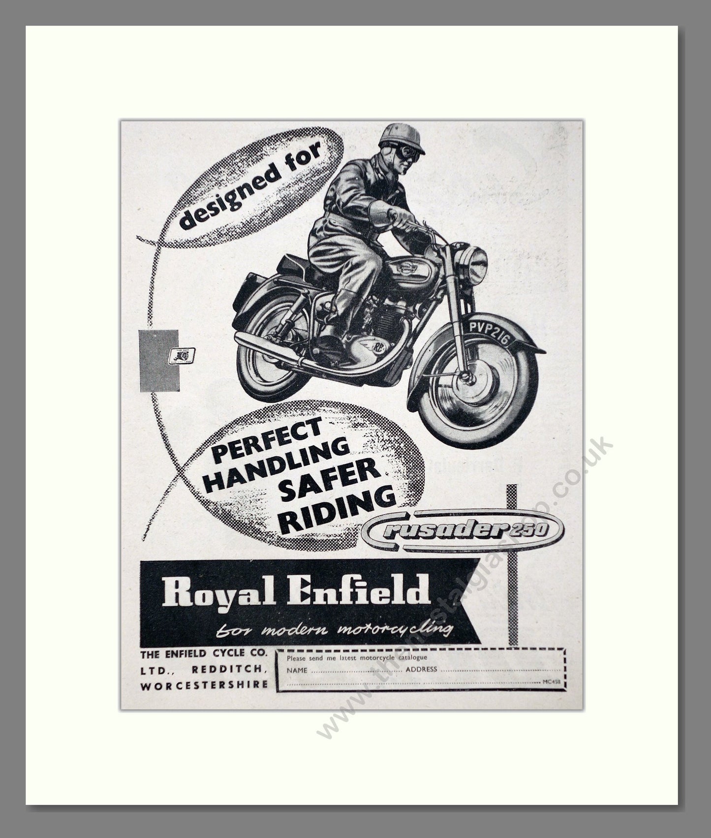 Royal Enfield - Crusader 250. Vintage Advert 1958 (ref AD67350)
