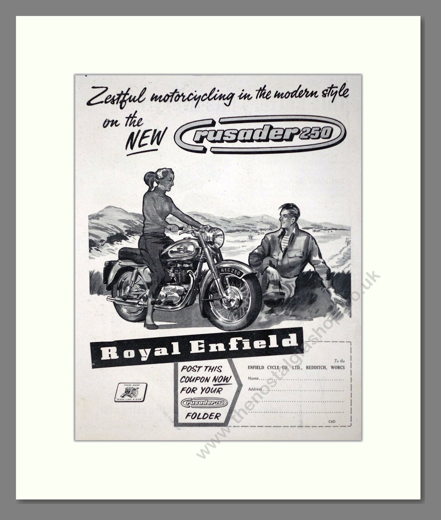 Royal Enfield - Crusader 250. Vintage Advert 1956 (ref AD67352)
