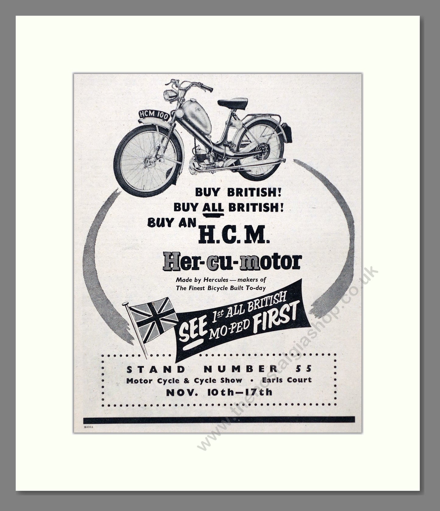 Hercules - HurCuMotor. Vintage Advert 1956 (ref AD67385)