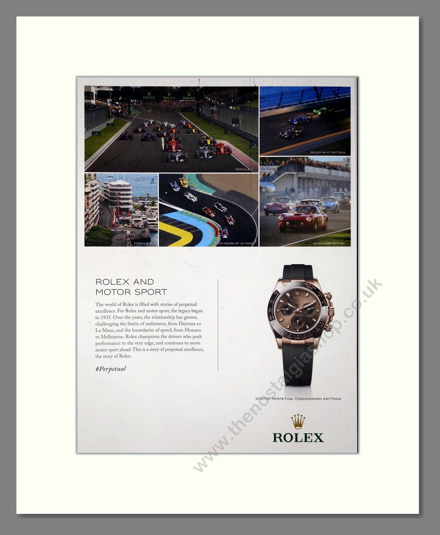 Rolex - Oyster Perpetual Cosmograph Daytona. Vintage Advert 2020 (ref AD67455)