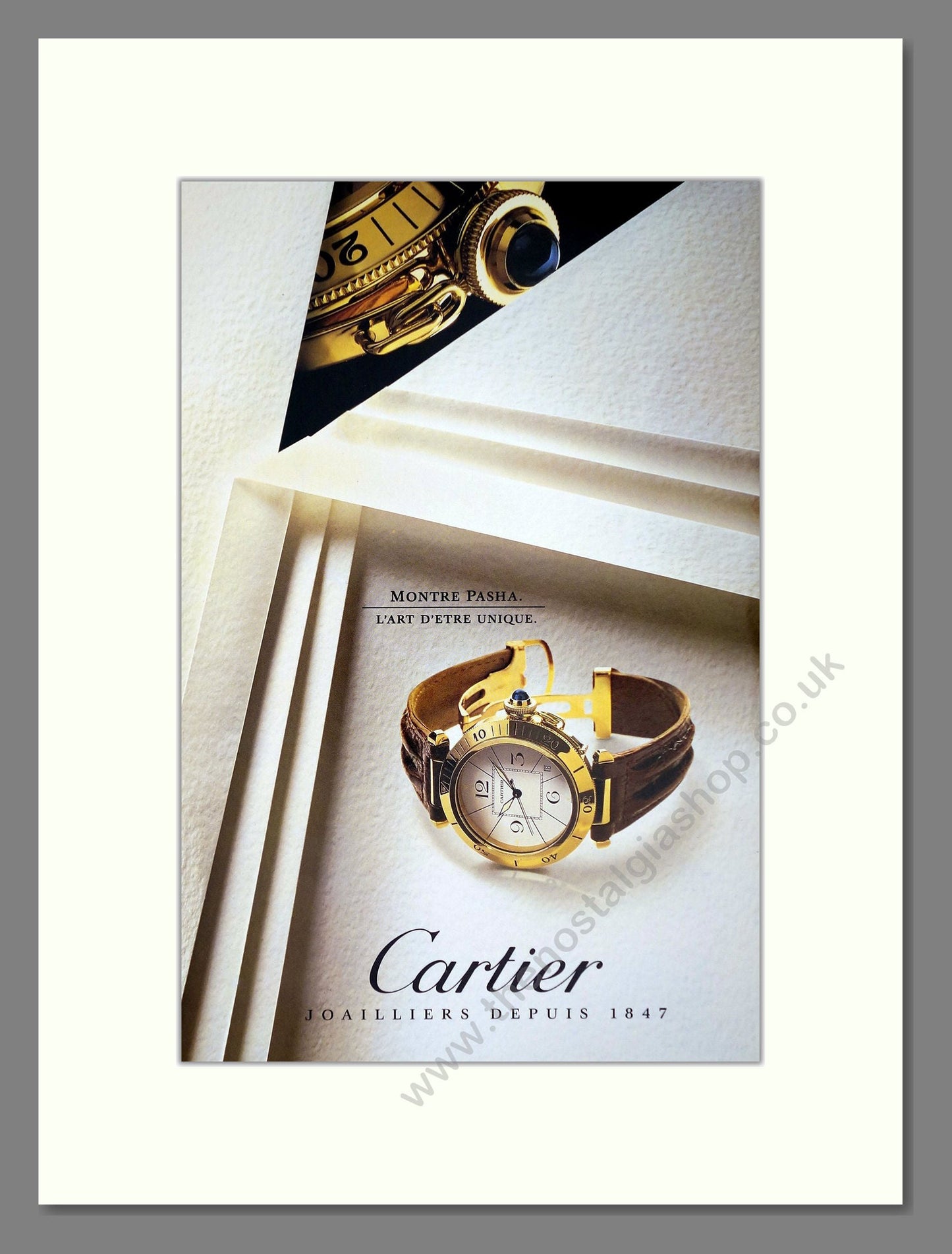Cartier - Montre Pasha. Vintage Advert 1994 (ref AD67458)