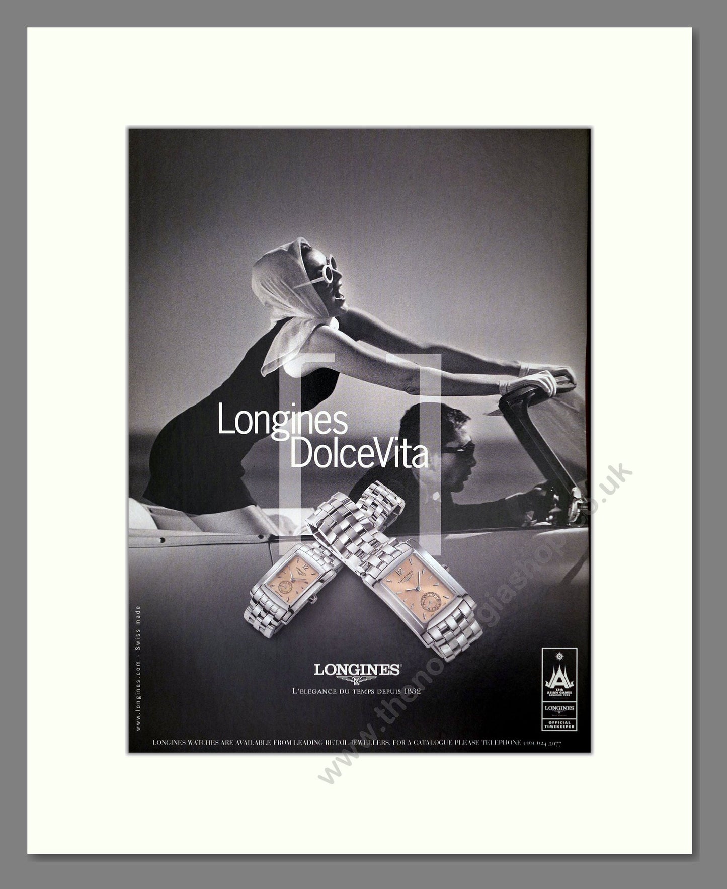 Longines - Dolce Vita. Vintage Advert 1998 (ref AD67582)