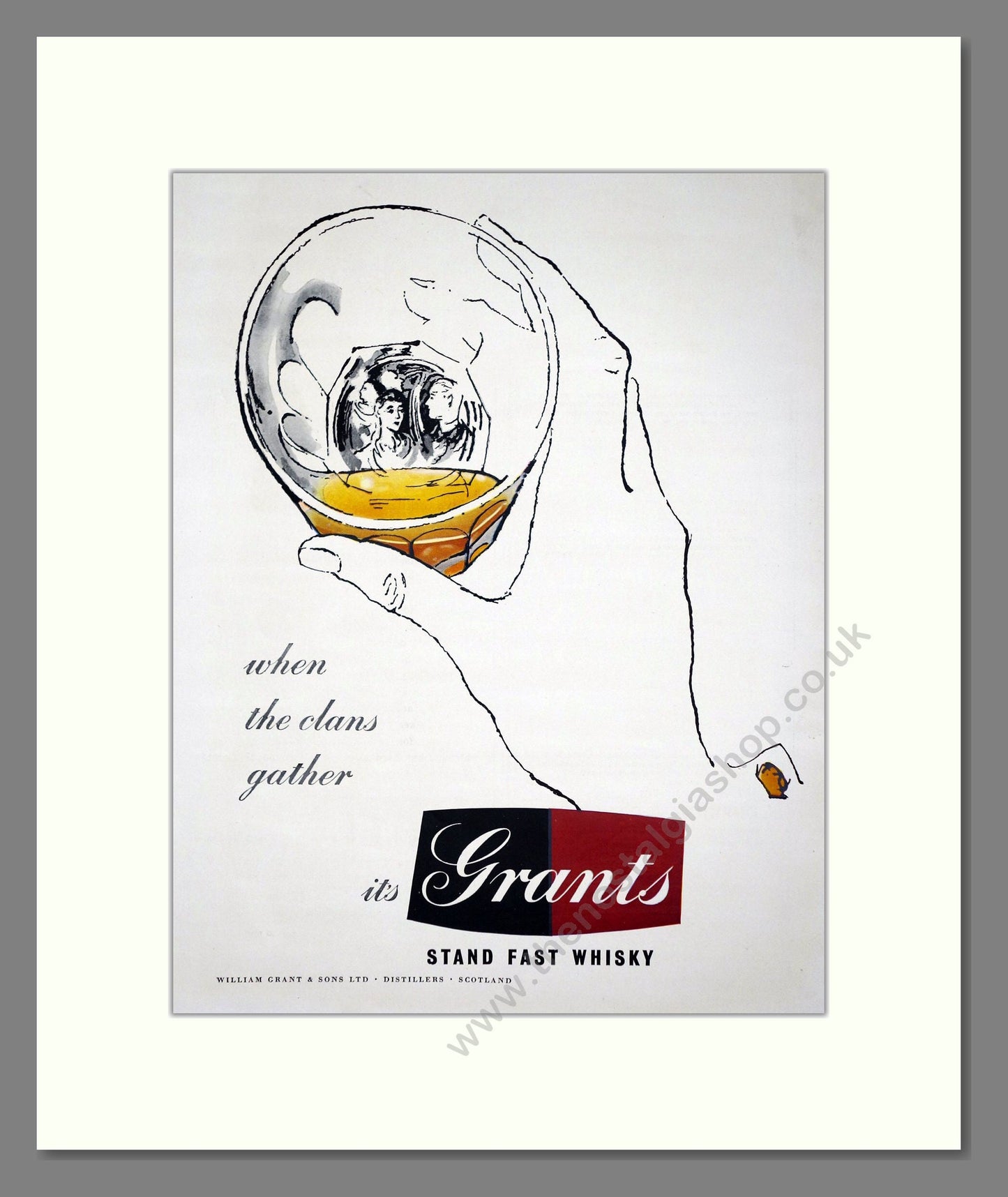 Grants - Scotch Whisky. Vintage Advert 1955 (ref AD67620)