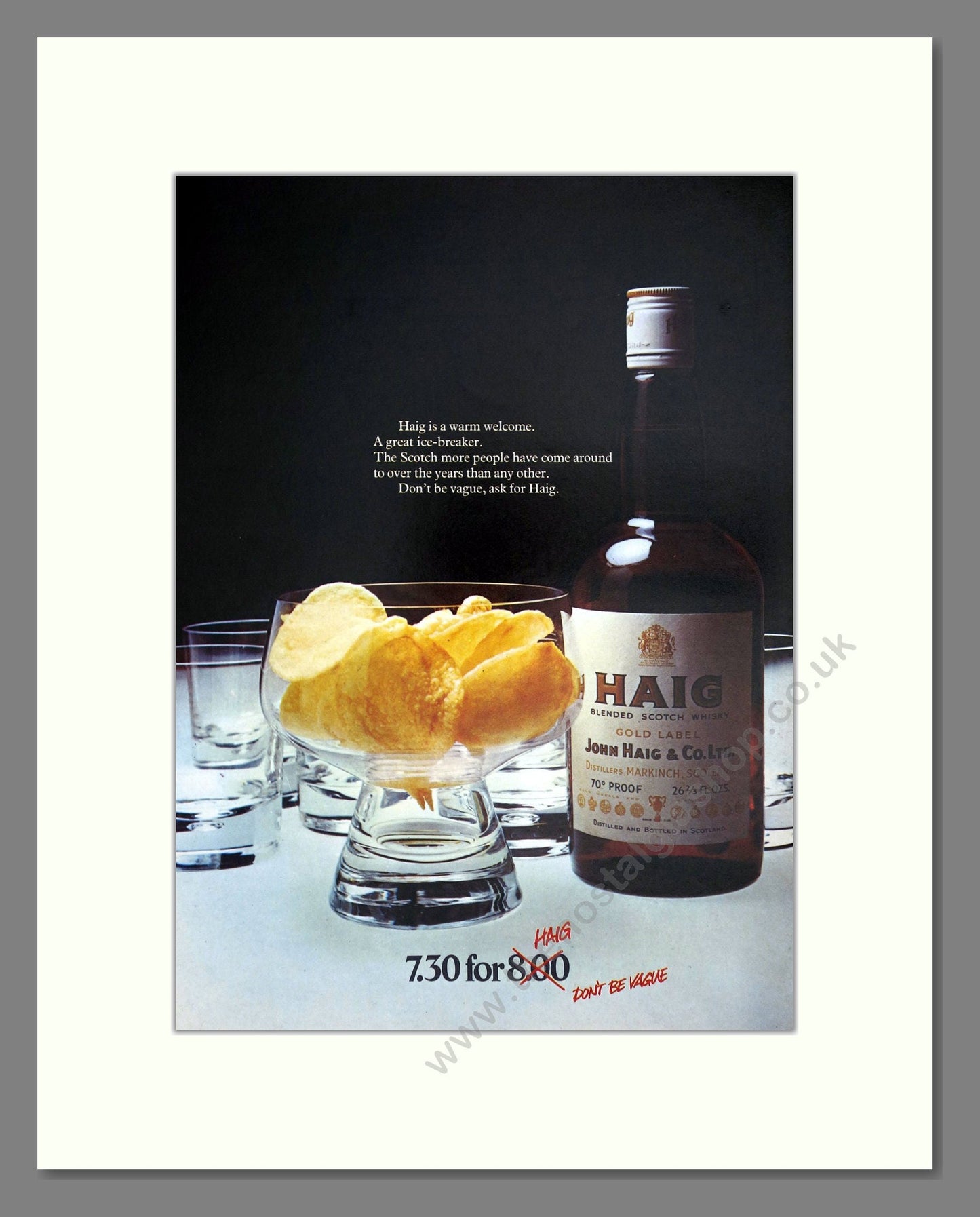 Haig - Scotch Whisky. Vintage Advert 1972 (ref AD67676)