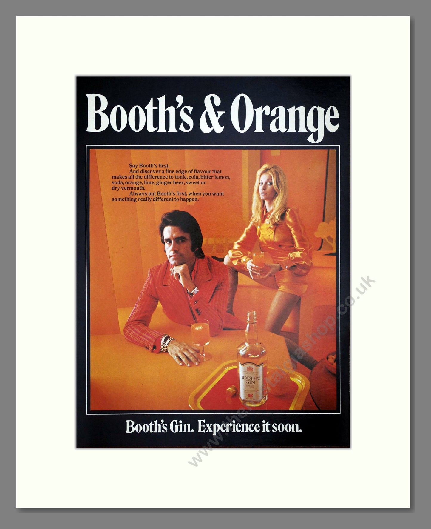 Booth's - Gin. Vintage Advert 1971 (ref AD67691)
