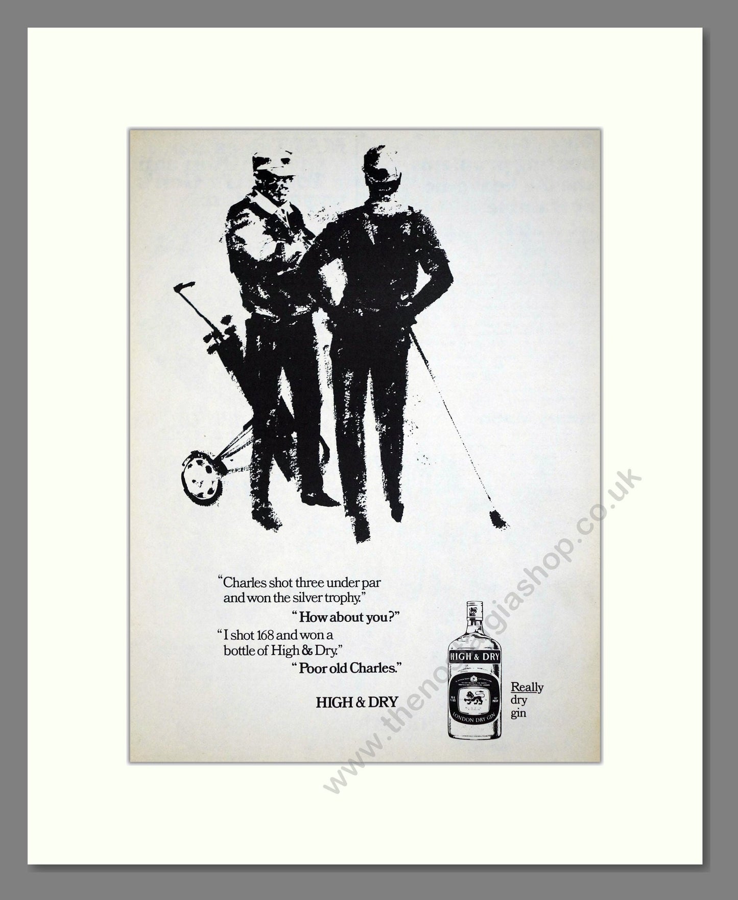 High And Dry - Gin. Vintage Advert 1971 (ref AD67701)