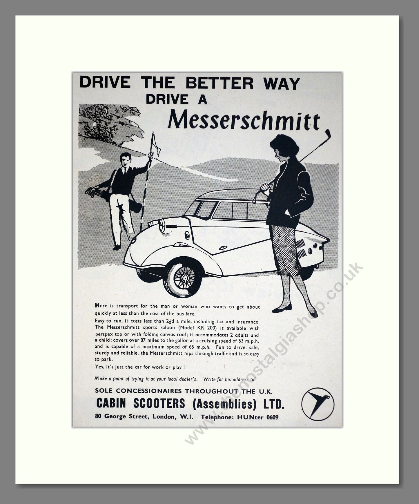 Messerschmitt - Sports Saloon. Vintage Advert 1958 (ref AD67845)