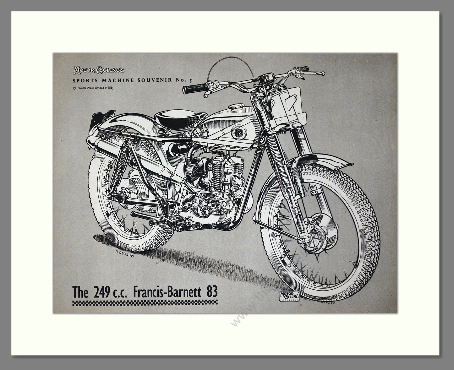 Francis Barnett - 249cc 83. Vintage Advert 1958 (ref AD67889)