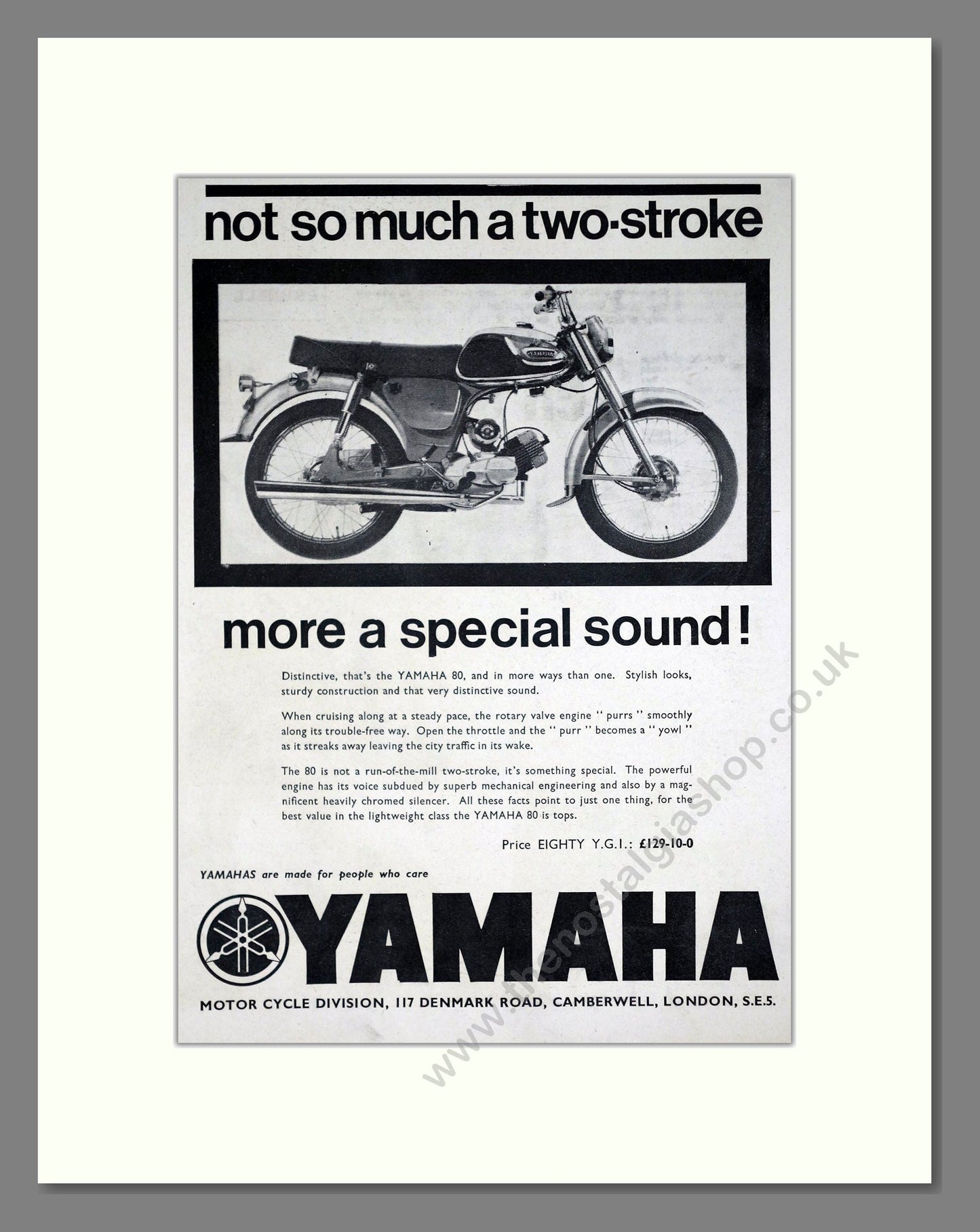 Yamaha - 80 Two-Stroke. Vintage Advert 1965 (ref AD67896)