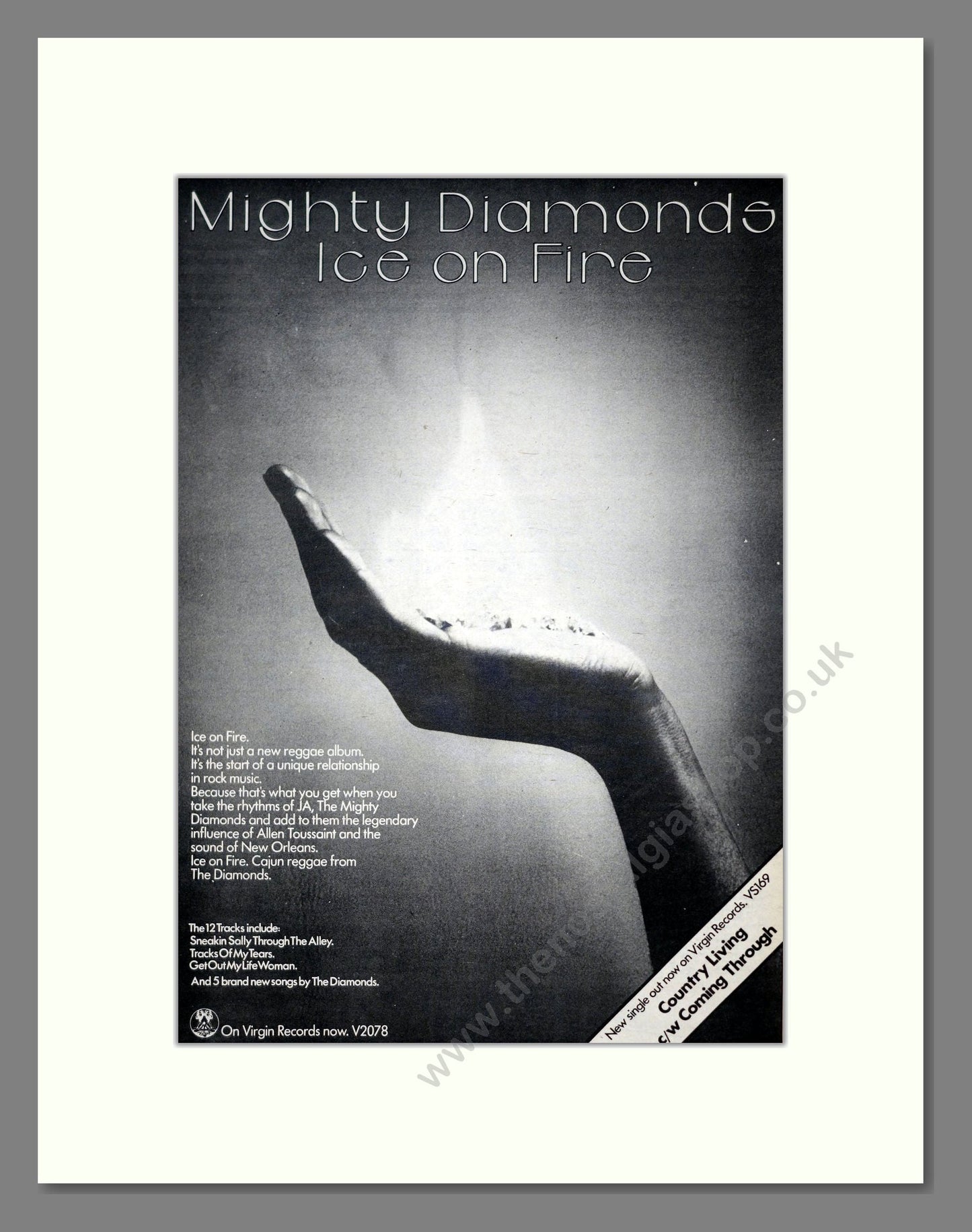 Mighty Diamond - Ice On Fire. Vintage Advert 1977 (ref AD21224)