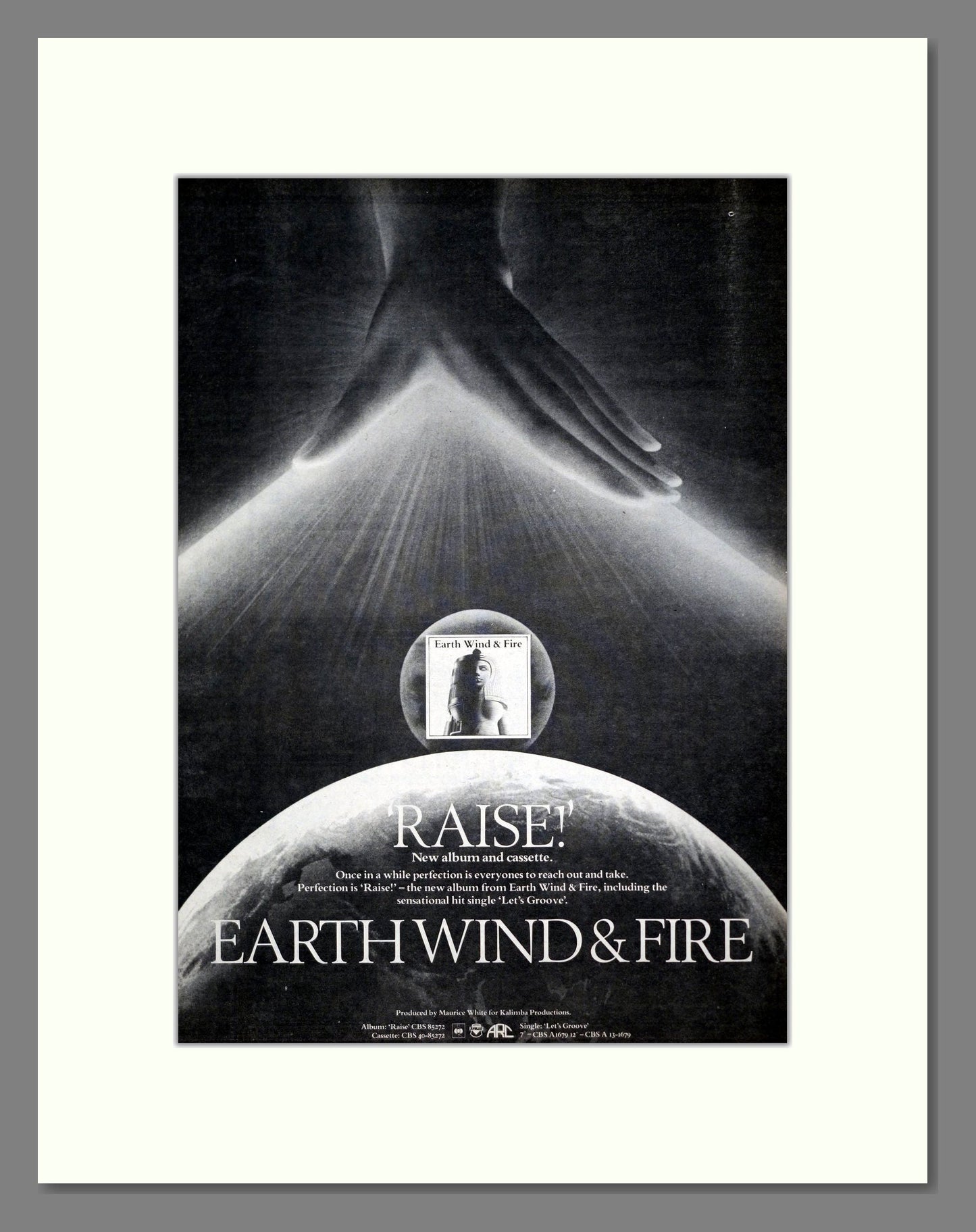 Earth Wind And Fire - Raise. Vintage Advert 1981 (ref AD21242)