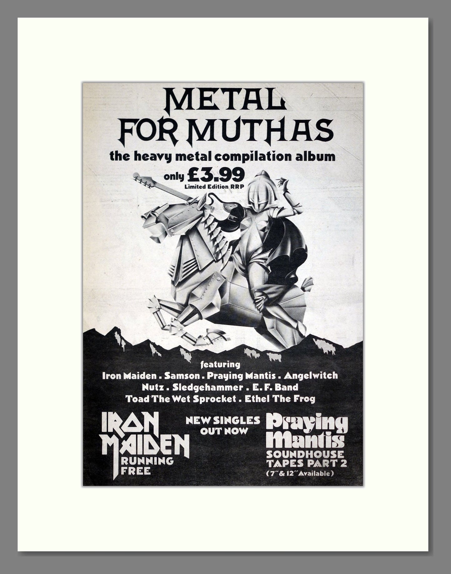 Various Artists (Iron Maiden) - Metal For Muthas. Vintage Advert 1980 (ref AD21245)