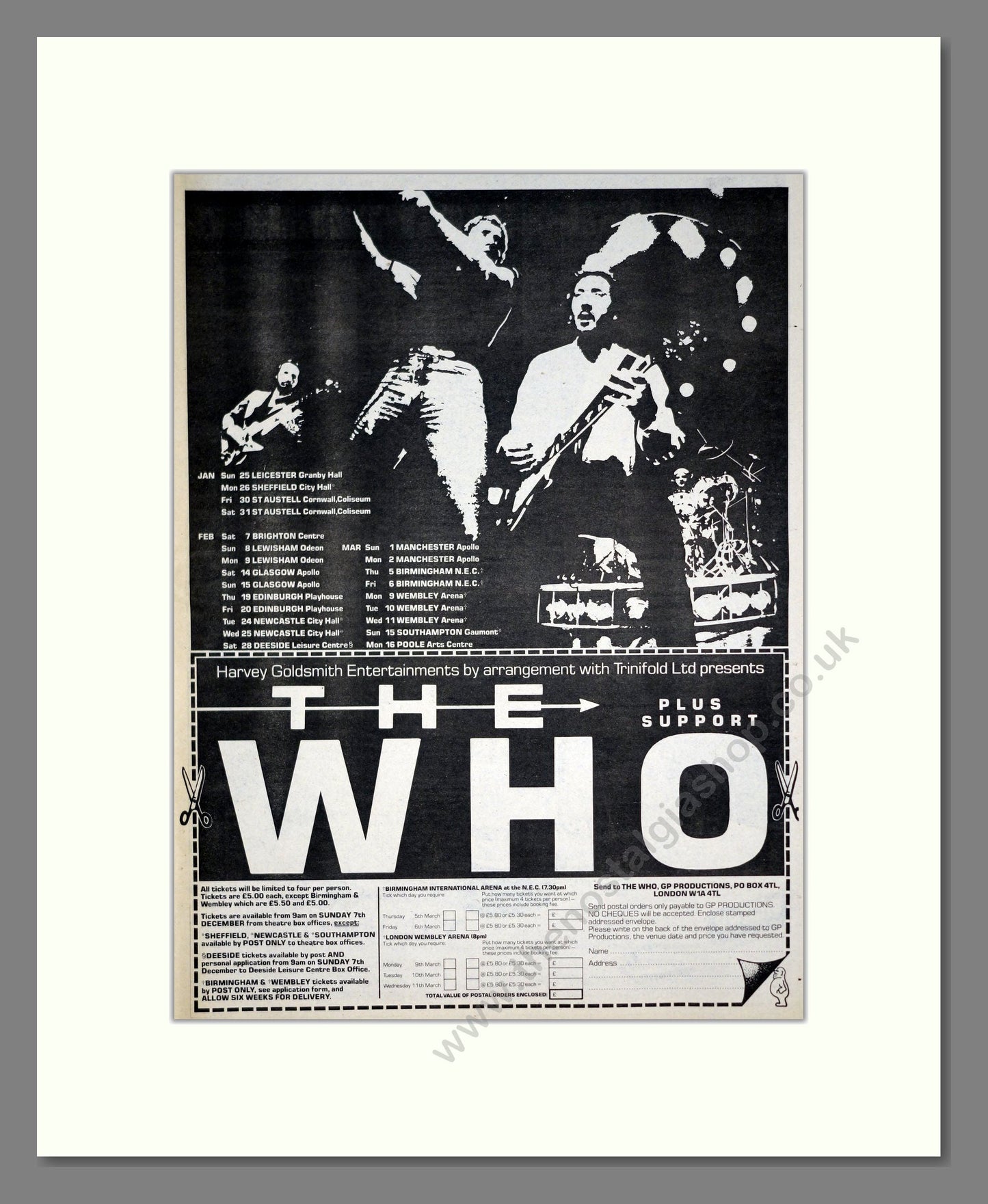 Who (The) - UK Tour. Vintage Advert 1980 (ref AD21281)