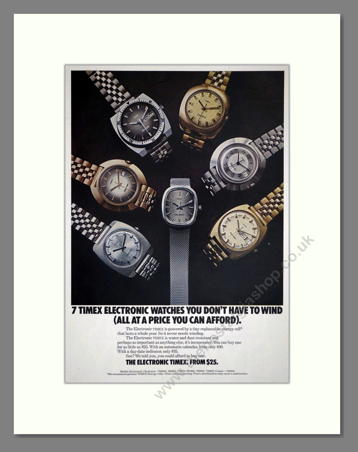 Timex - Electronic Range. Vintage Advert 1973 (ref AD67947)