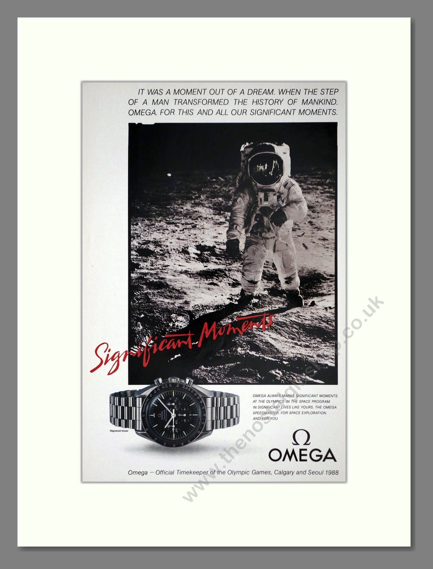 Omega - Speedmaster Professional. Vintage Advert 1987 (ref AD67956)