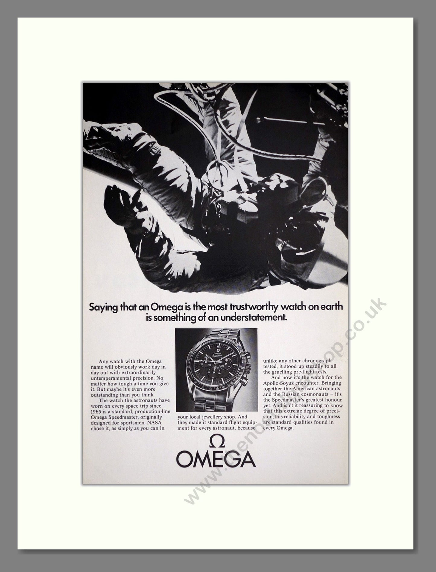 Omega - Speedmaster Professional. Vintage Advert 1975 (ref AD67959)