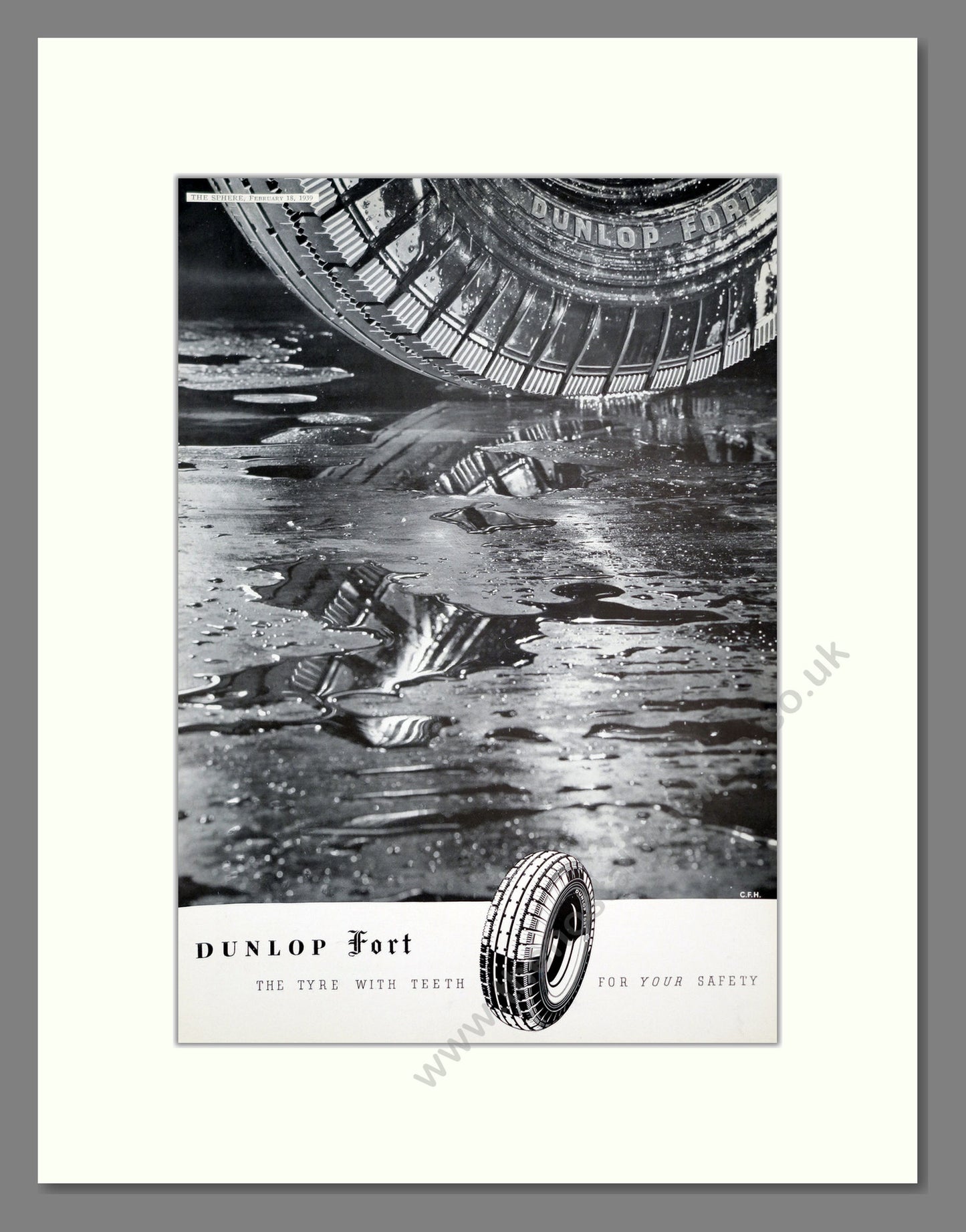 Dunlop Fort Tyres. Original Advert 1939 (ref AD303724)