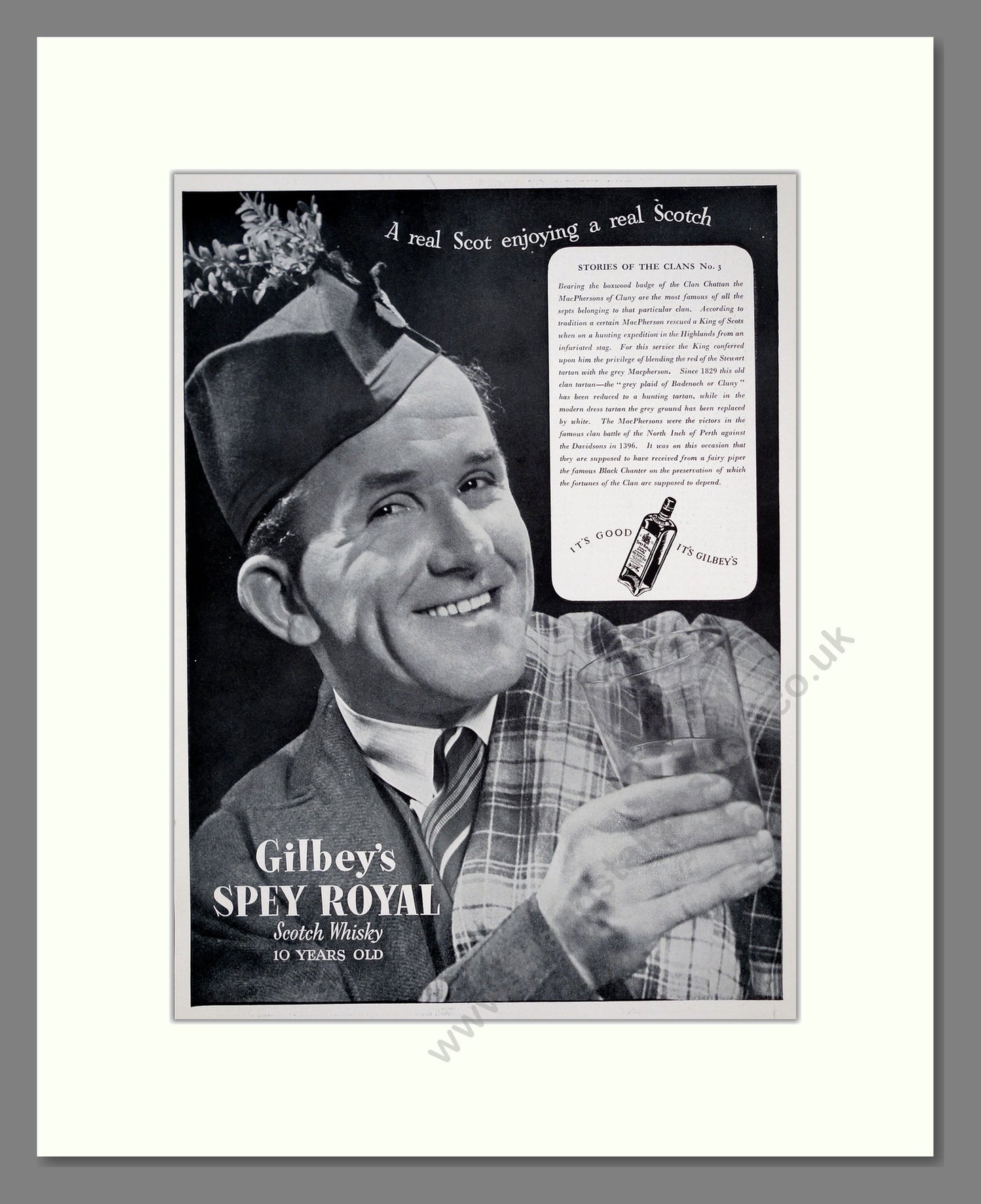 Gilbey's Spey Royal Scotch Whisky. Original Advert 1938 (ref AD303747)