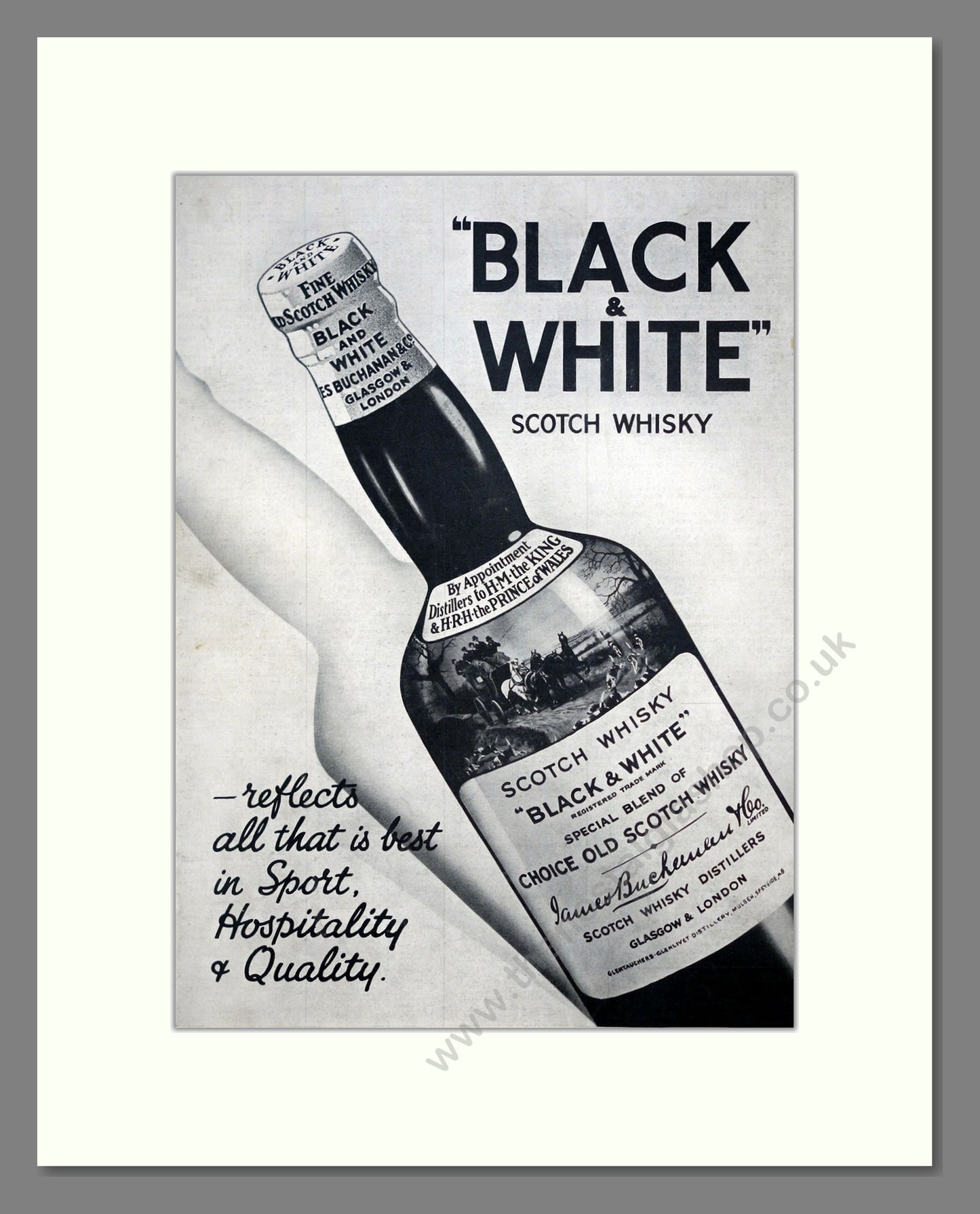 Black & White Scotch Whisky. Original Advert 1933 (ref AD303759)
