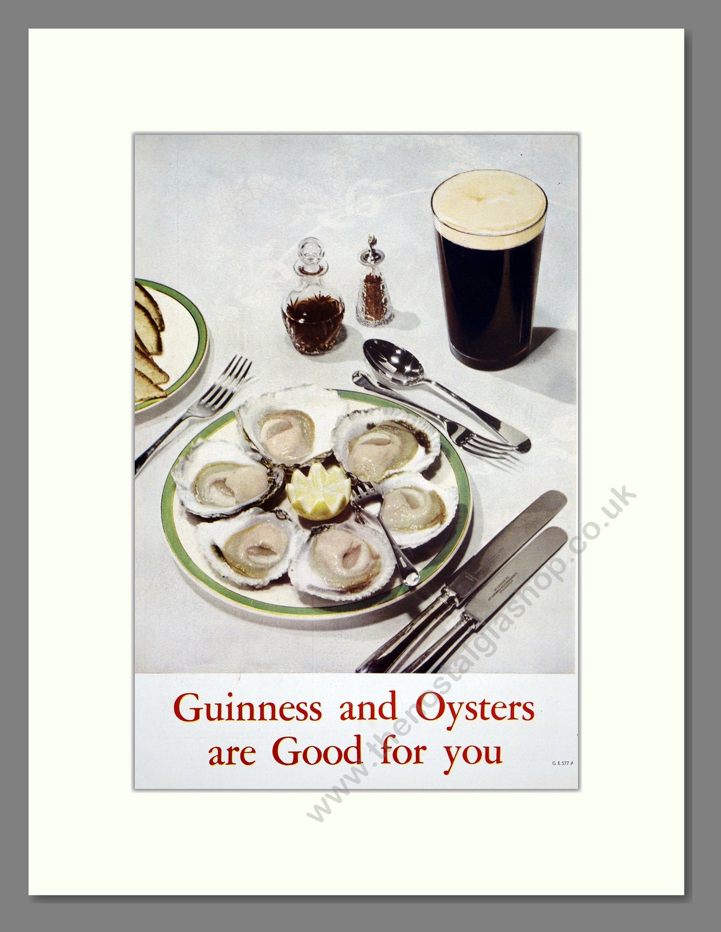 Guinness and Oysters. Original Advert 1936 (ref AD303795)