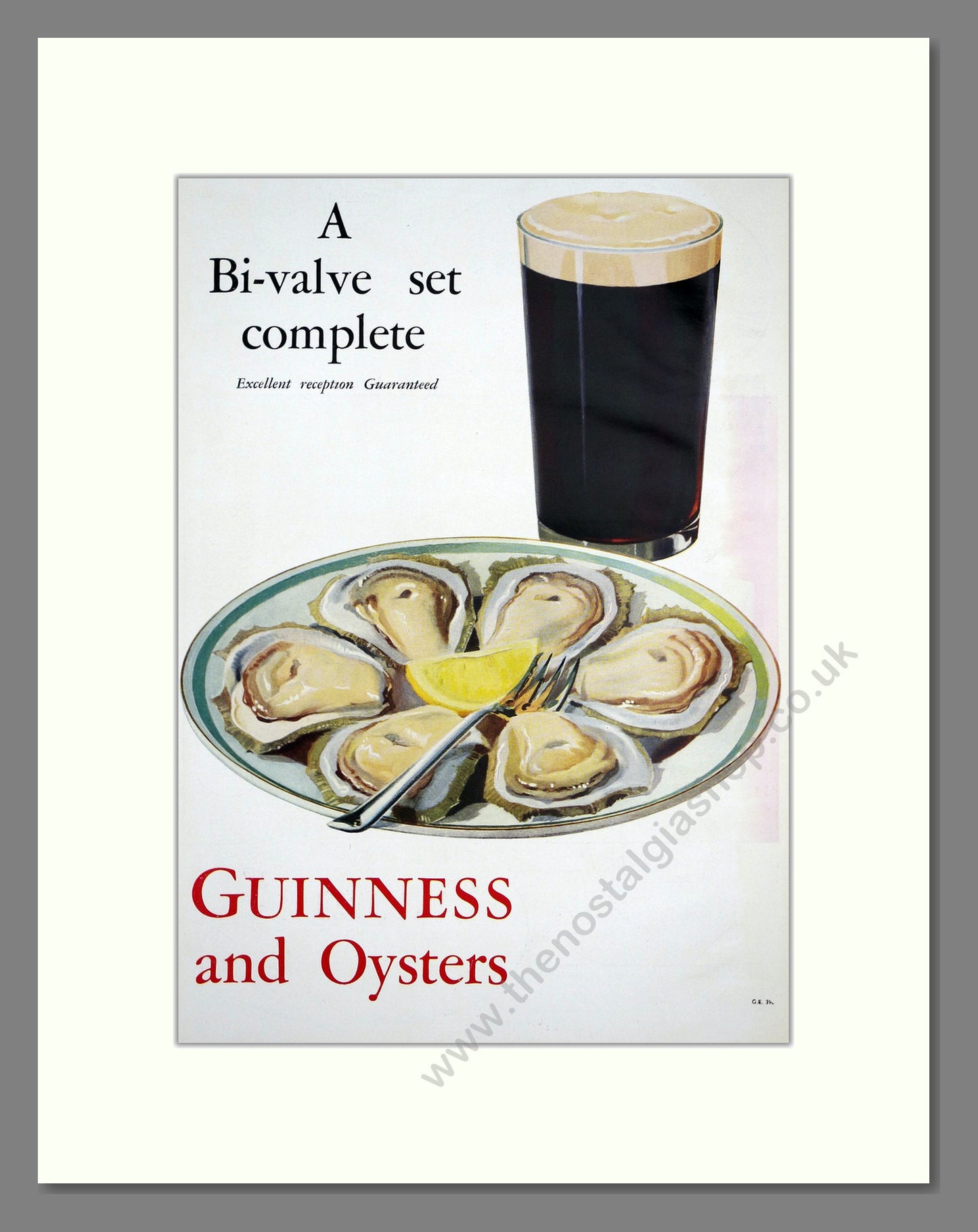 Guinness and Oysters. Original Advert 1934 (ref AD303796)