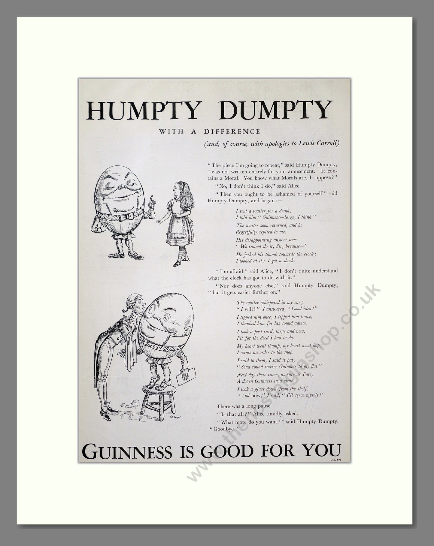 Guinness. Humpty Dumpty With a Difference. Original Advert 1934 (ref AD303806)
