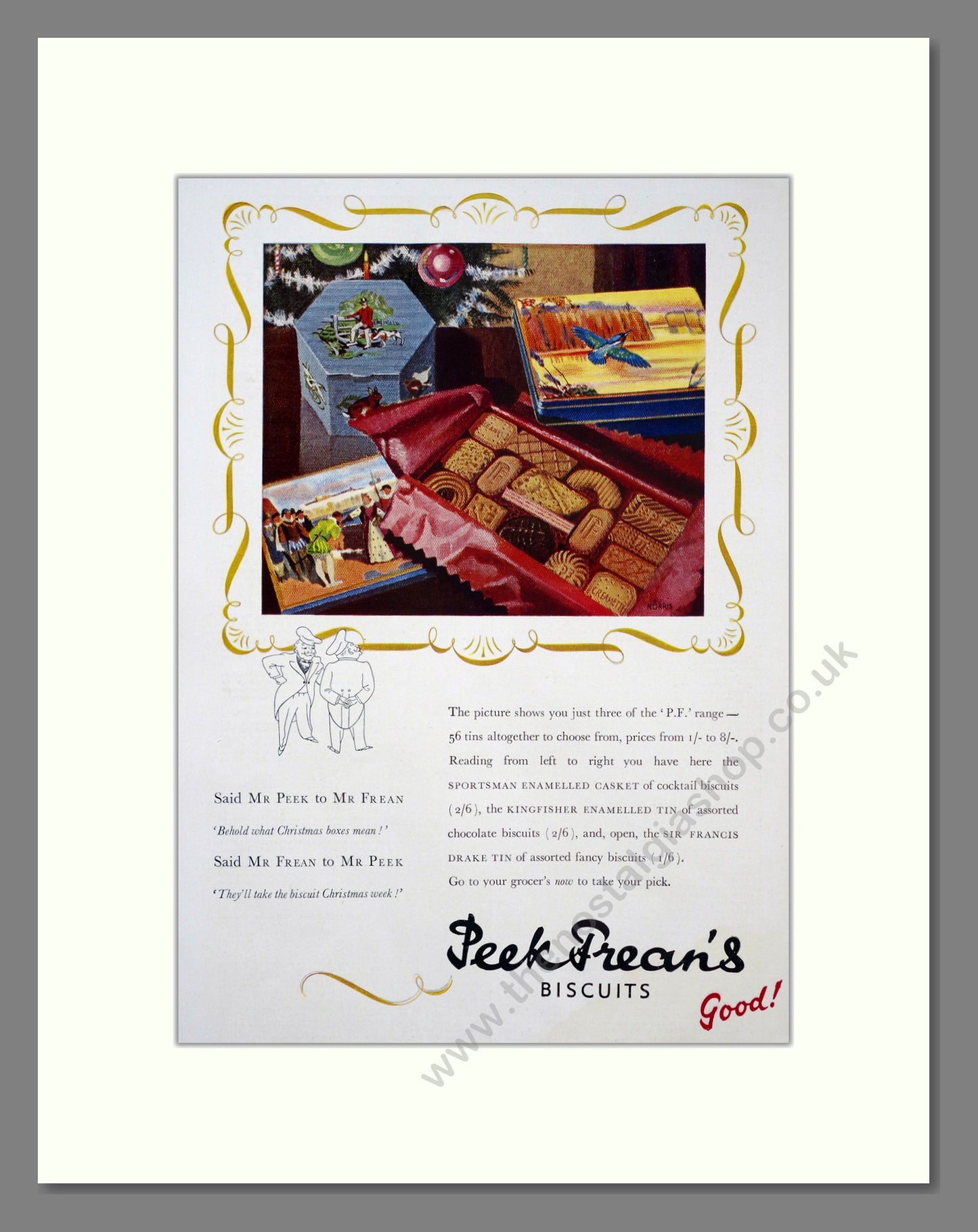 Peek Frean's Biscuits. Vintage Advert 1937 (ref AD303814)