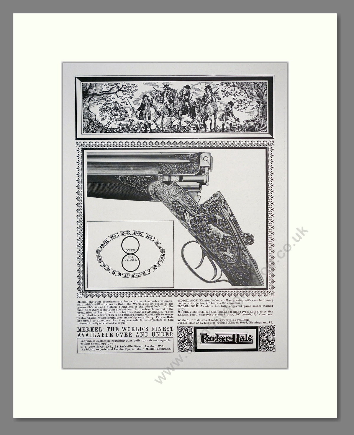 Merkel Shotguns. Original Advert 1966 (ref AD304035)