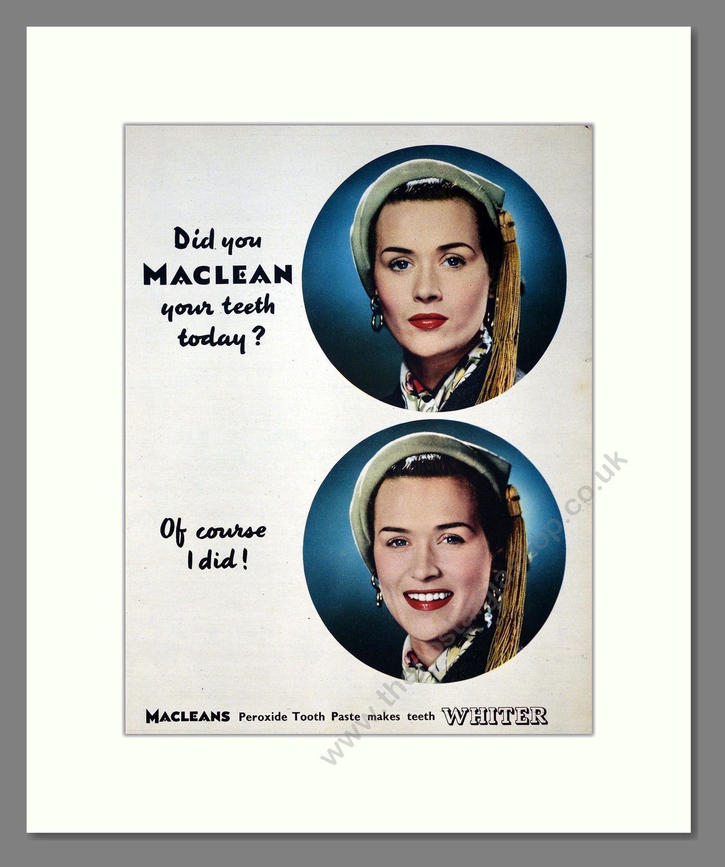 Macleans Tooth Paste. Original Advert 1950 (ref AD303911)