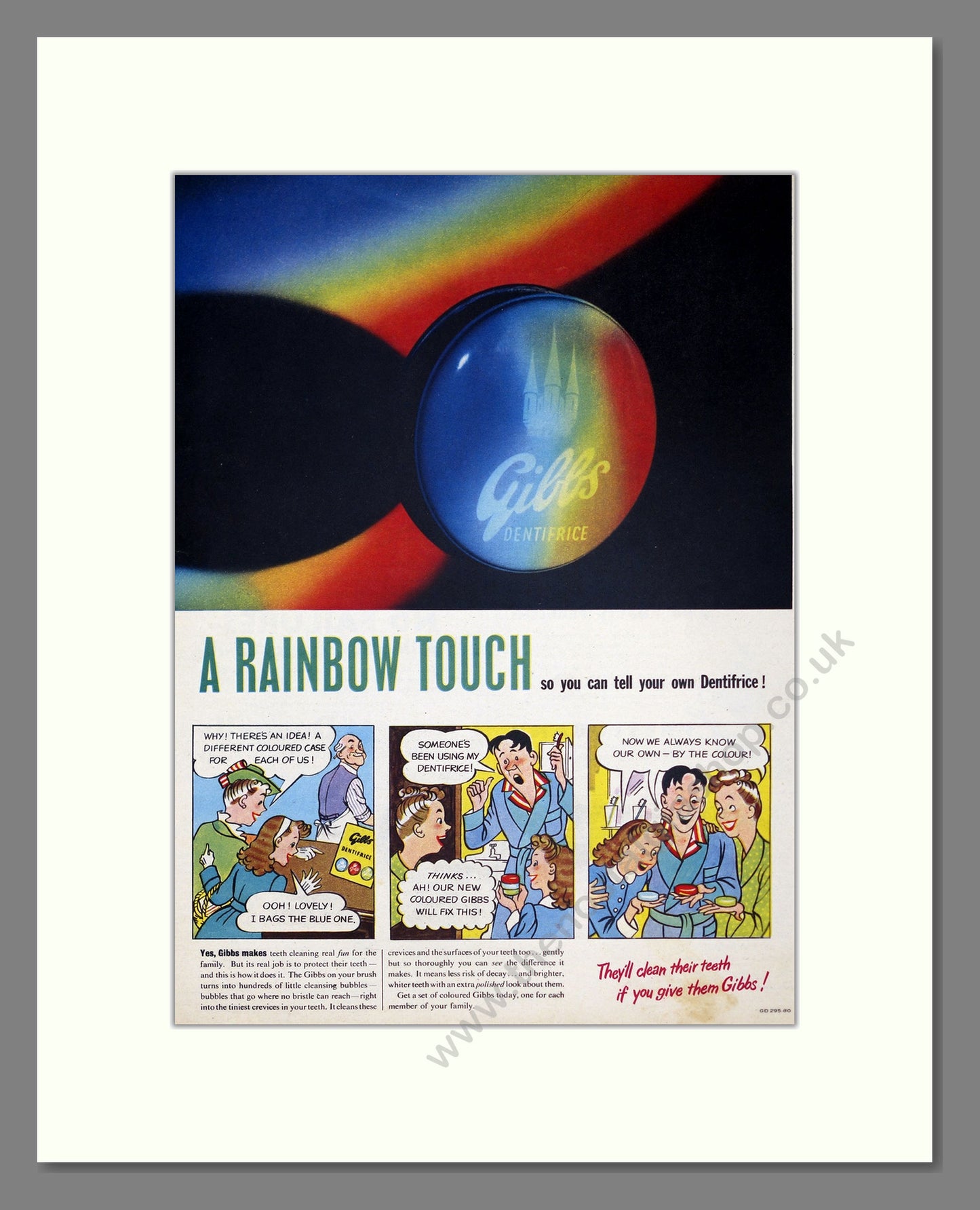 Gibbs Dentifrice. Original Advert 1950 (ref AD303944)