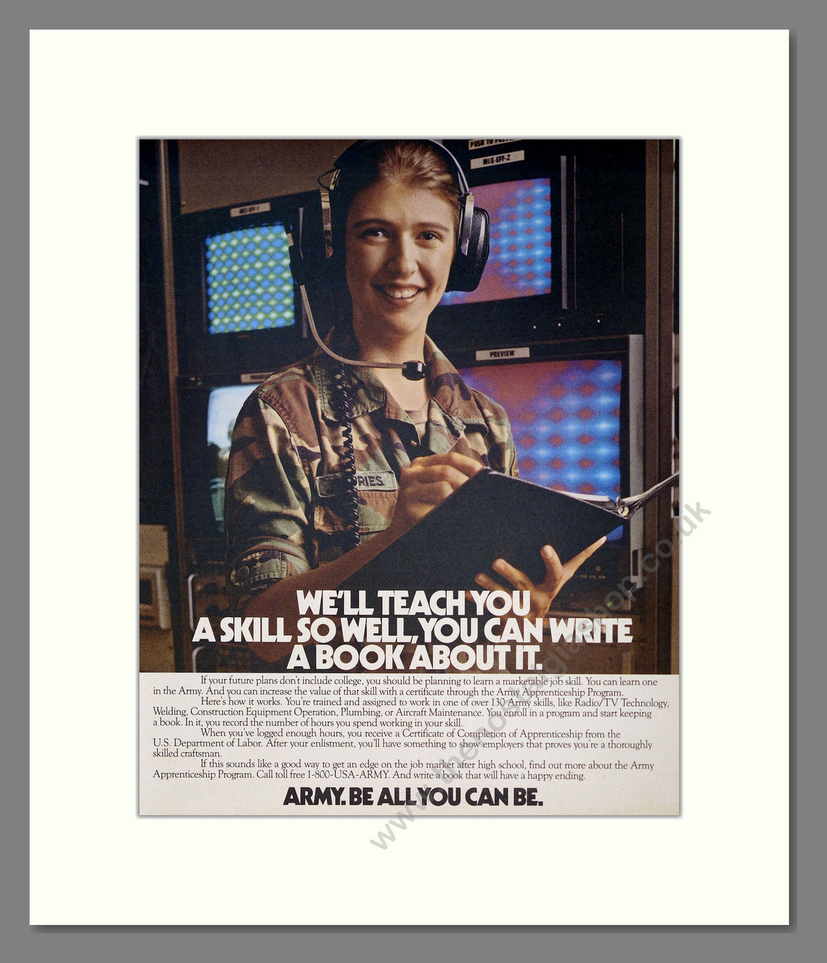 U.S. Army Be All You Can Be. Original Advert 1985 (ref AD303916)