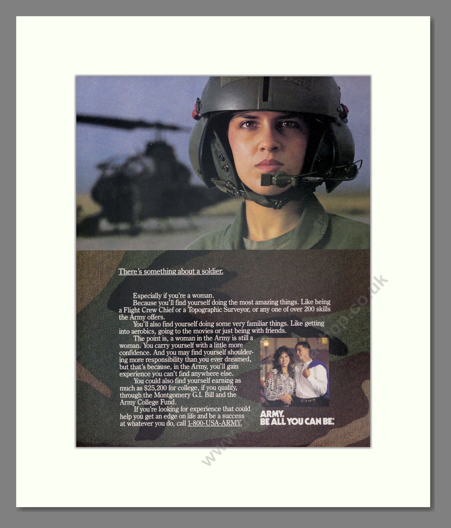 U.S. Army Be All You Can Be. Original Advert 1990 (ref AD303918)