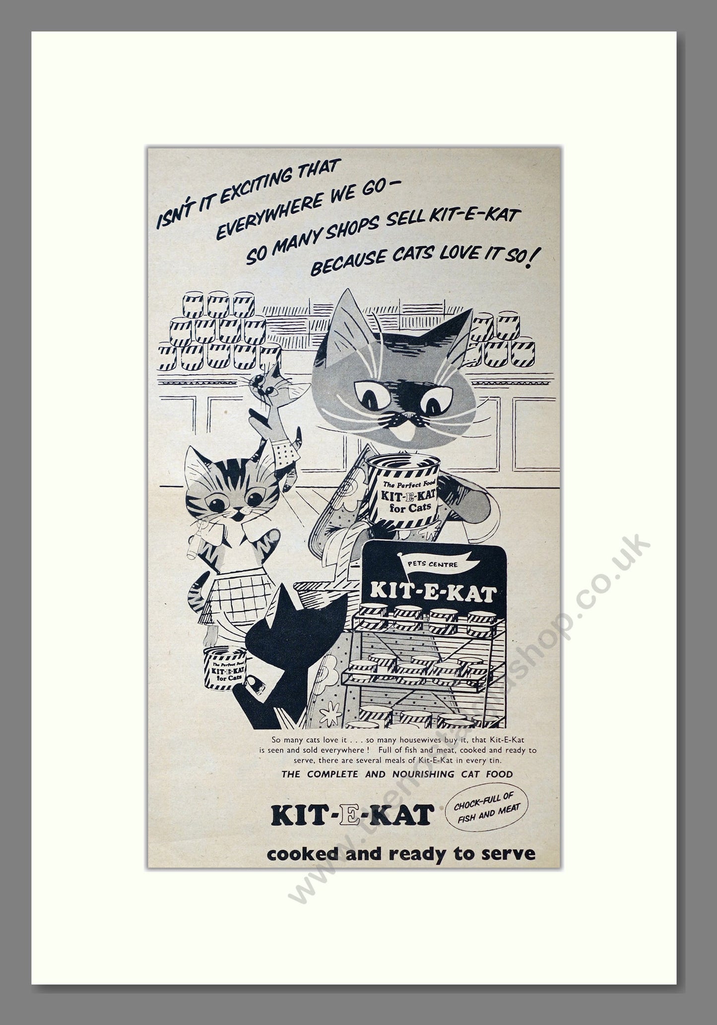 Kit-E-Kat. Vintage Advert 1955 (ref AD304004)