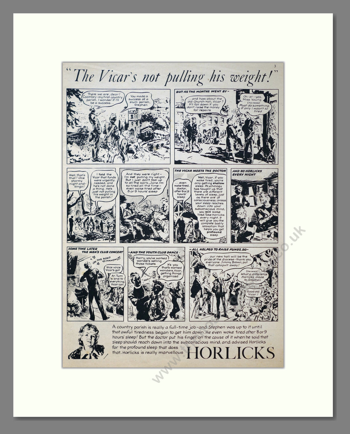 Horlicks. Vintage Advert 1952 (ref AD304008)