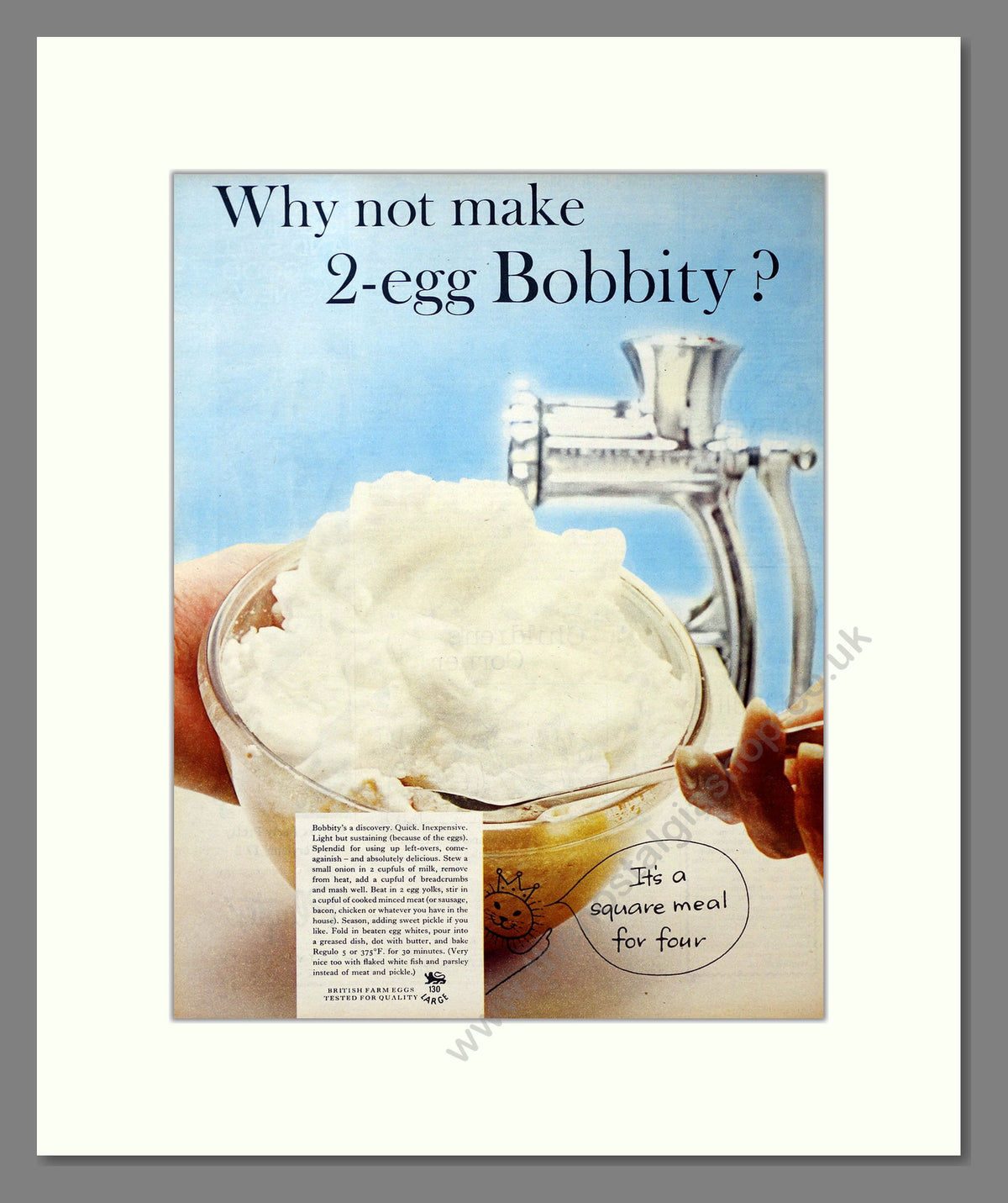 British Farm Eggs. Vintage Advert 1961 (ref AD304099)