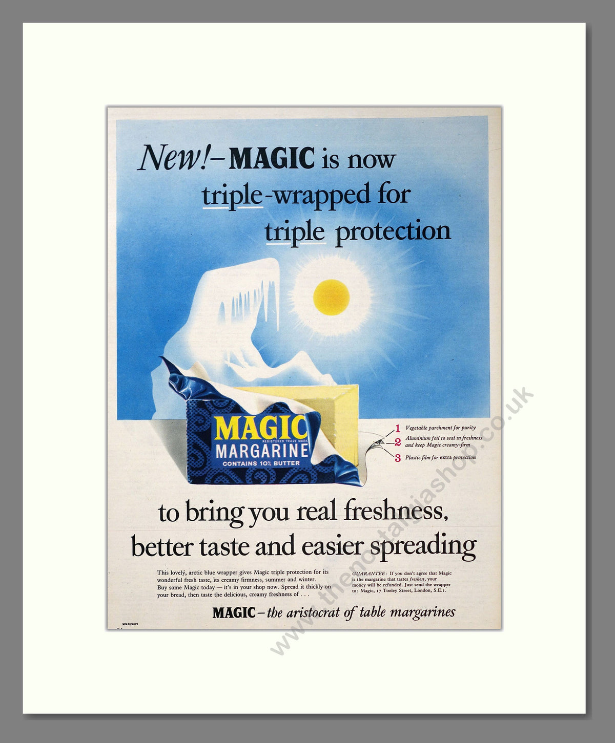 Magic Margarine. Vintage Original Advert 1958 (ref AD304172)