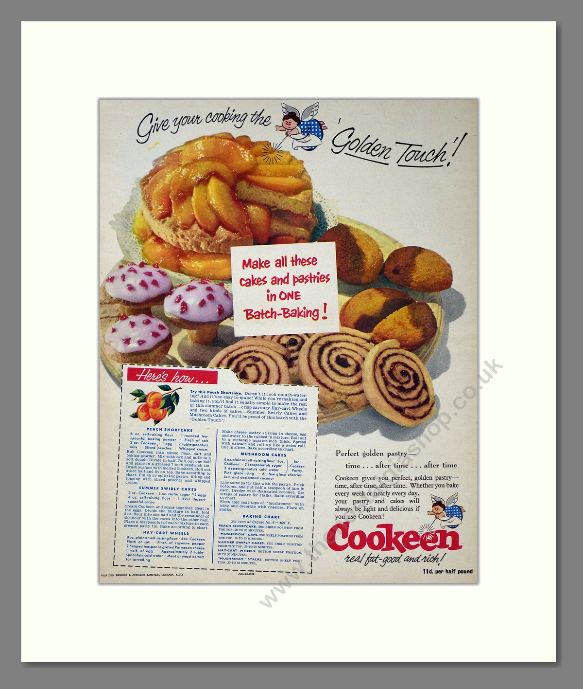 Cookeen. Vintage Original Advert 1955 (ref AD304175)