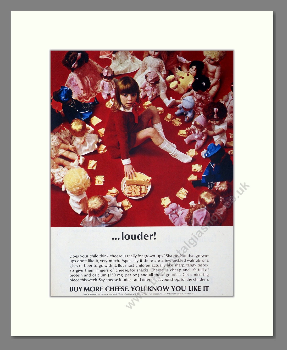Cheese. Vintage Original Double Advert 1966 (ref AD304182)