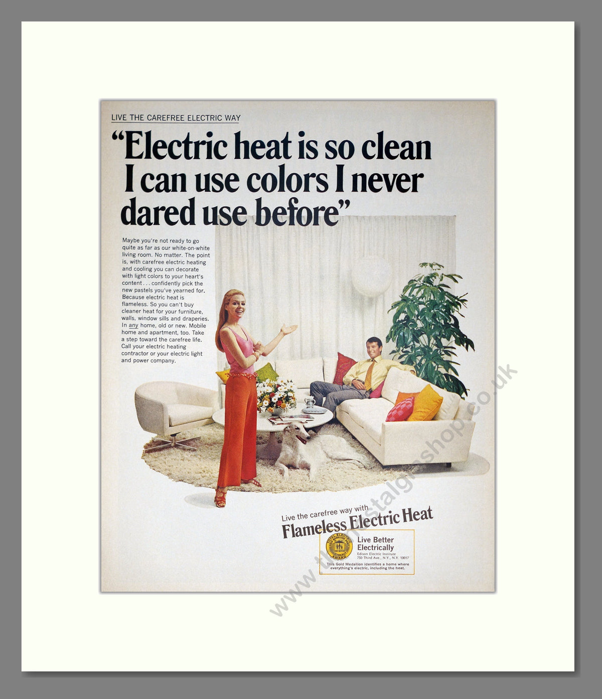 Flameless Electric Heat. Original Advert 1969 (ref AD304059)