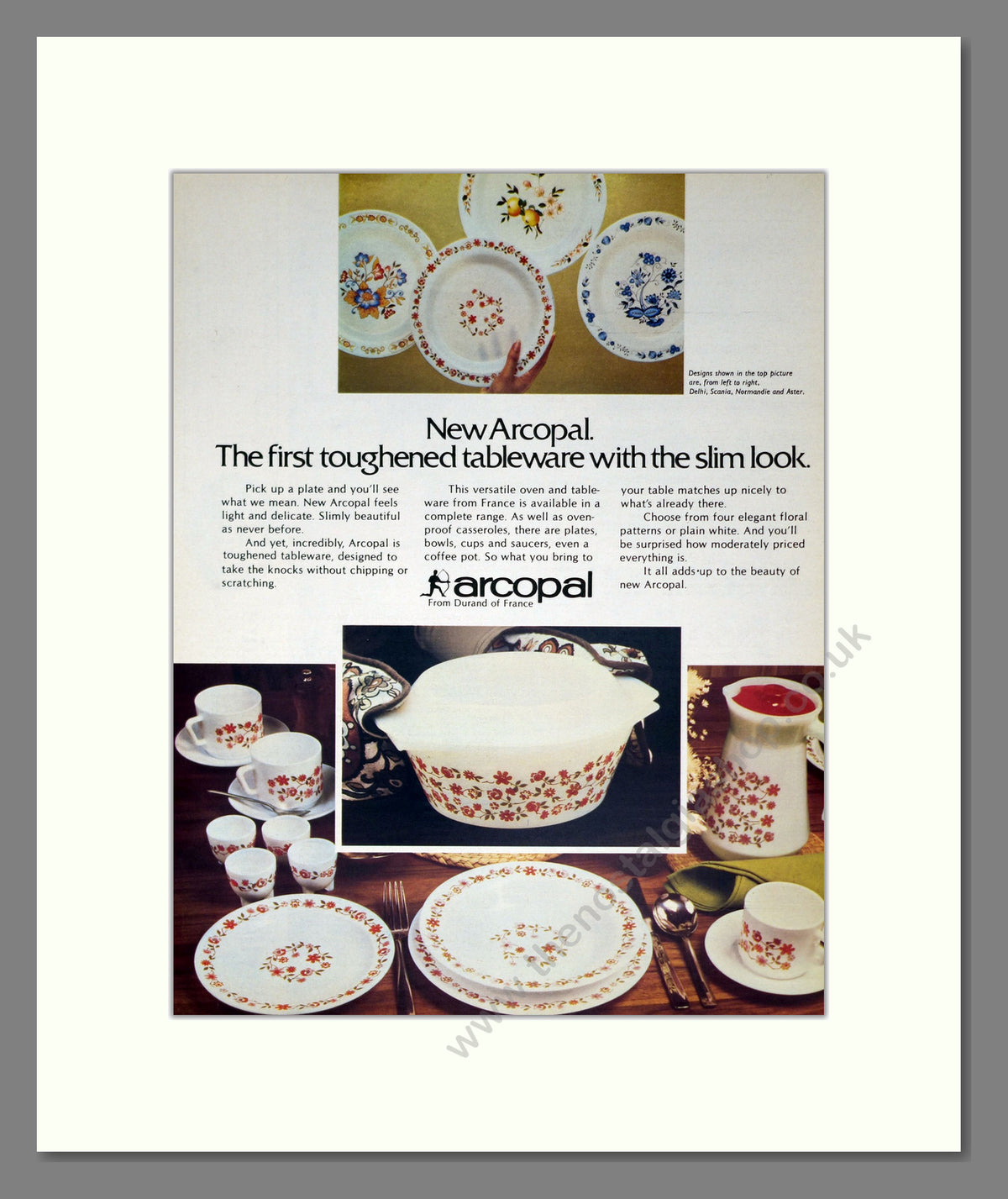 Arcopal Tableware. Original Advert 1977 (ref AD304075)