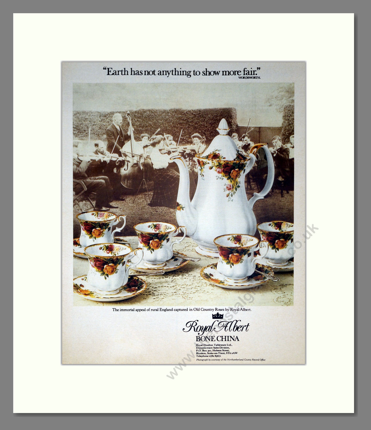 Royal Albert Bone China. Original Advert 1977 (ref AD304083)