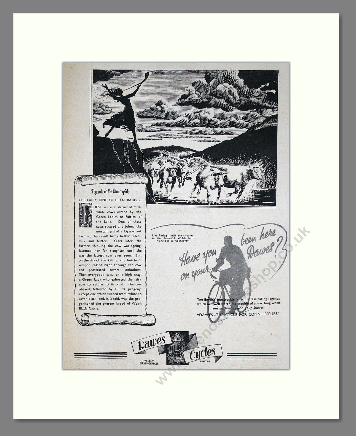 Dawes Cycles. Original Advert 1945 (ref AD68866)