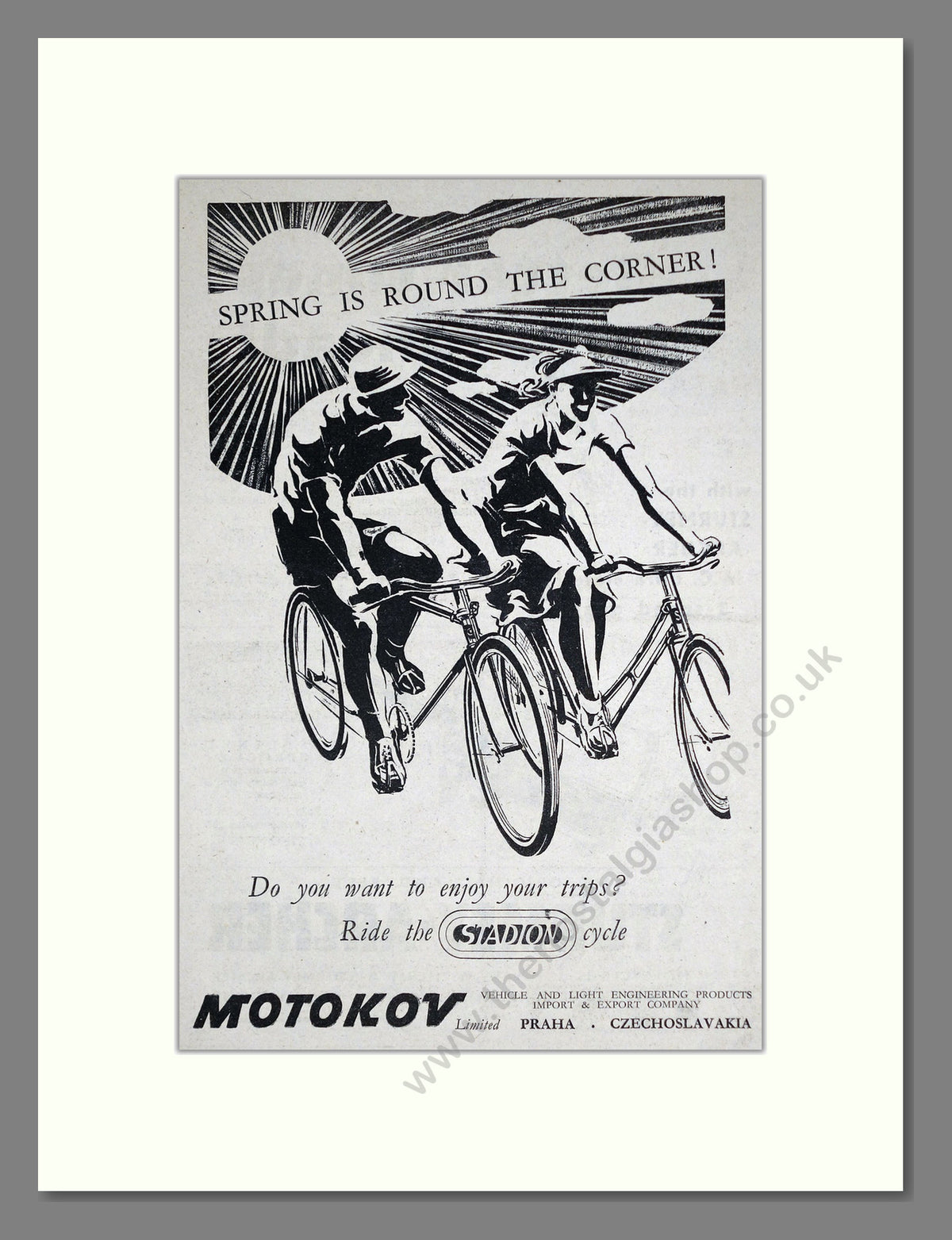 Motokov Stadion Cycles. Original Advert 1951 (ref AD68871)